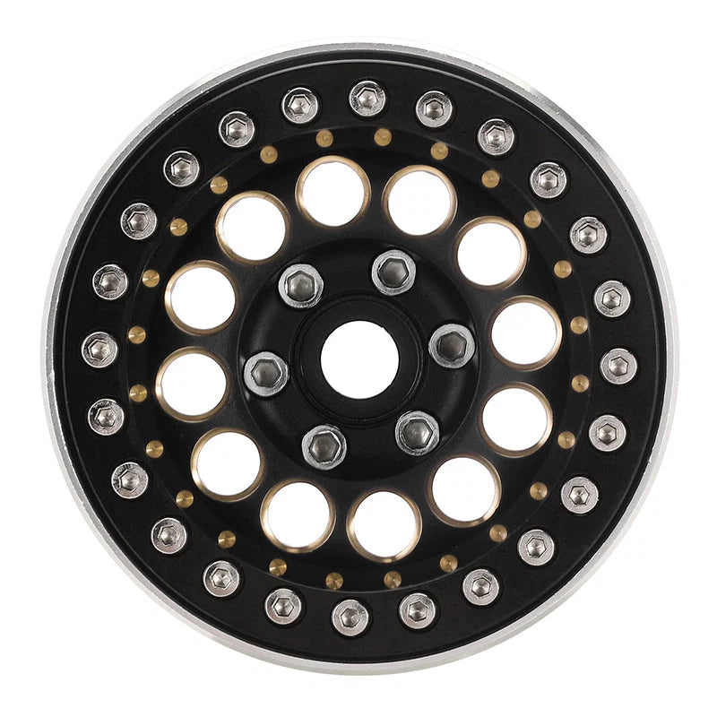 4 jantes INJORA 1,9" en laiton avec déport de -10 mm pour crawlers RC 1/10 (W1957) gris - Breizh Modélisme.