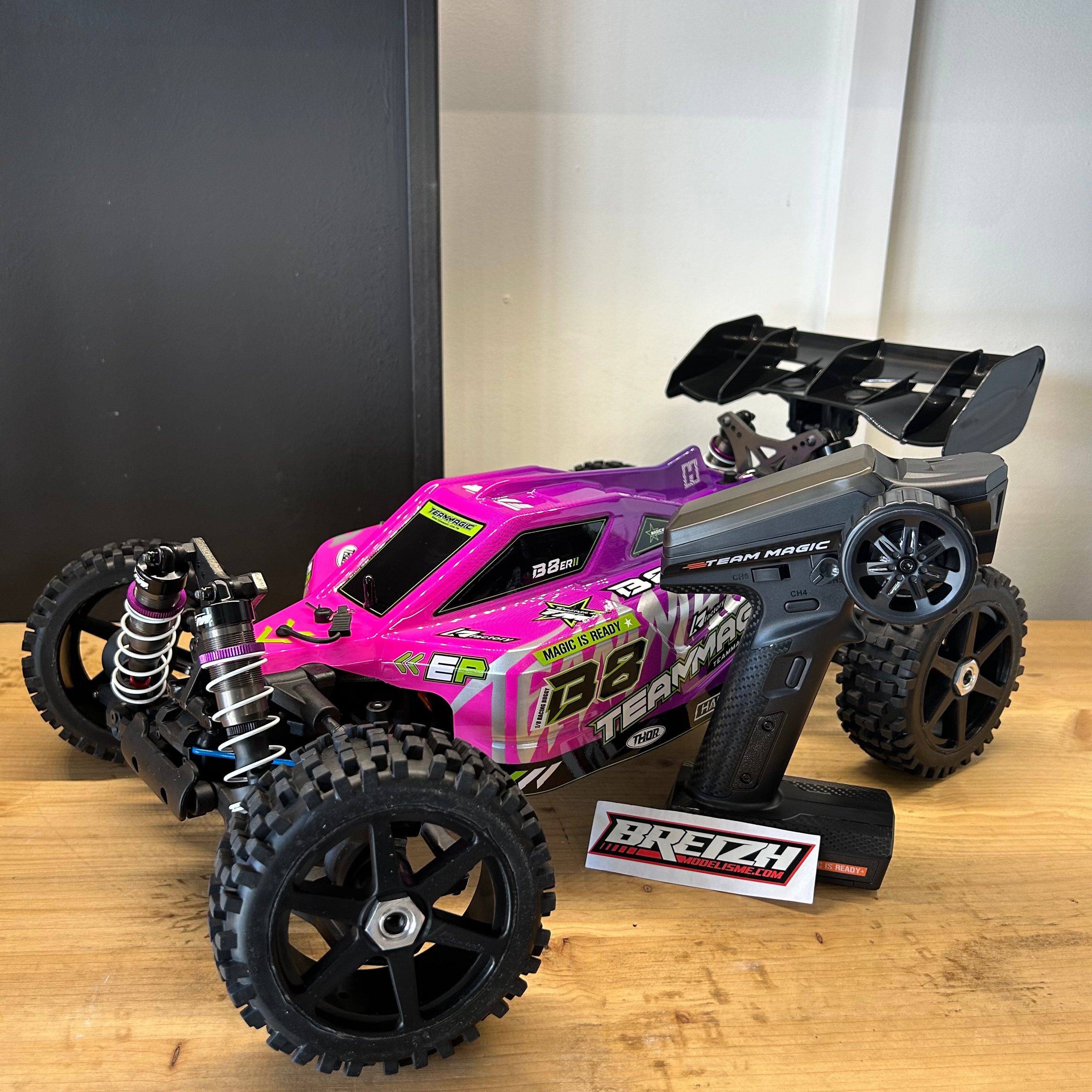 Team Magic B8ER V2 Brushless 1/8 4WD RTR Version 3/4S violet - Breizh Modélisme.