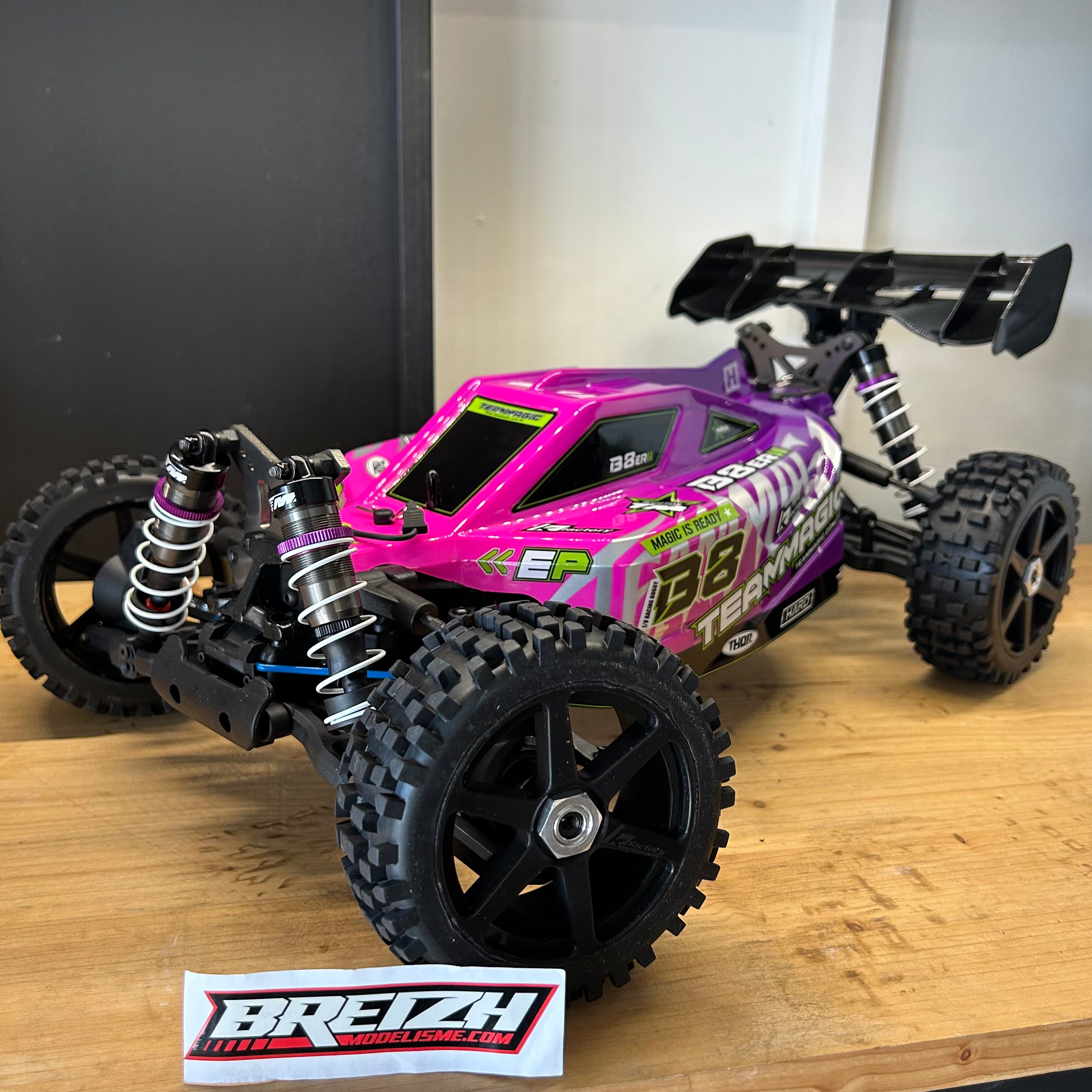 Team Magic B8ER V2 Brushless 1/8 4WD RTR Version 3/4S violet - Breizh Modélisme.