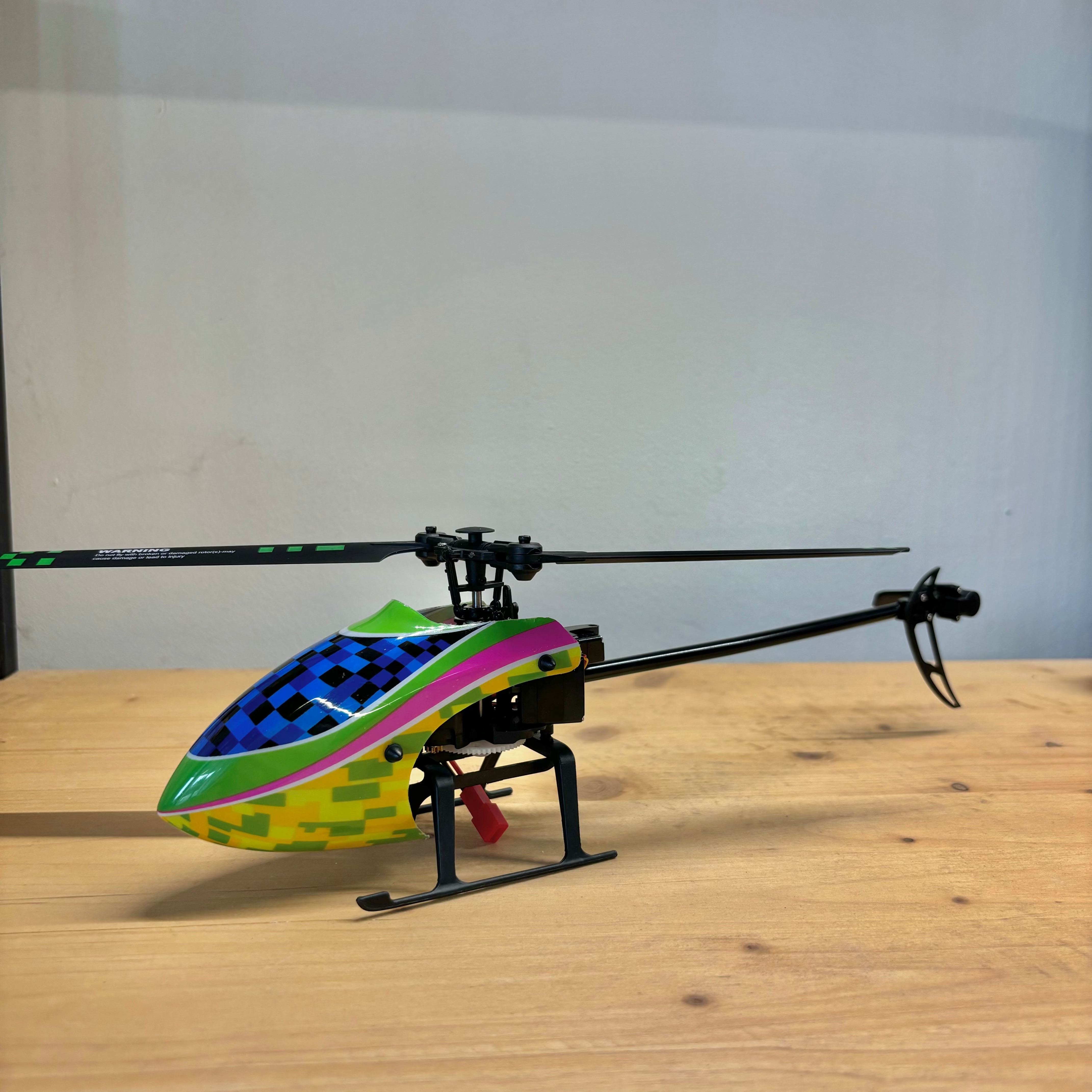 Hélicoptère RC Mono rotor Kootai F03 4 voies Flybarless jaune vert