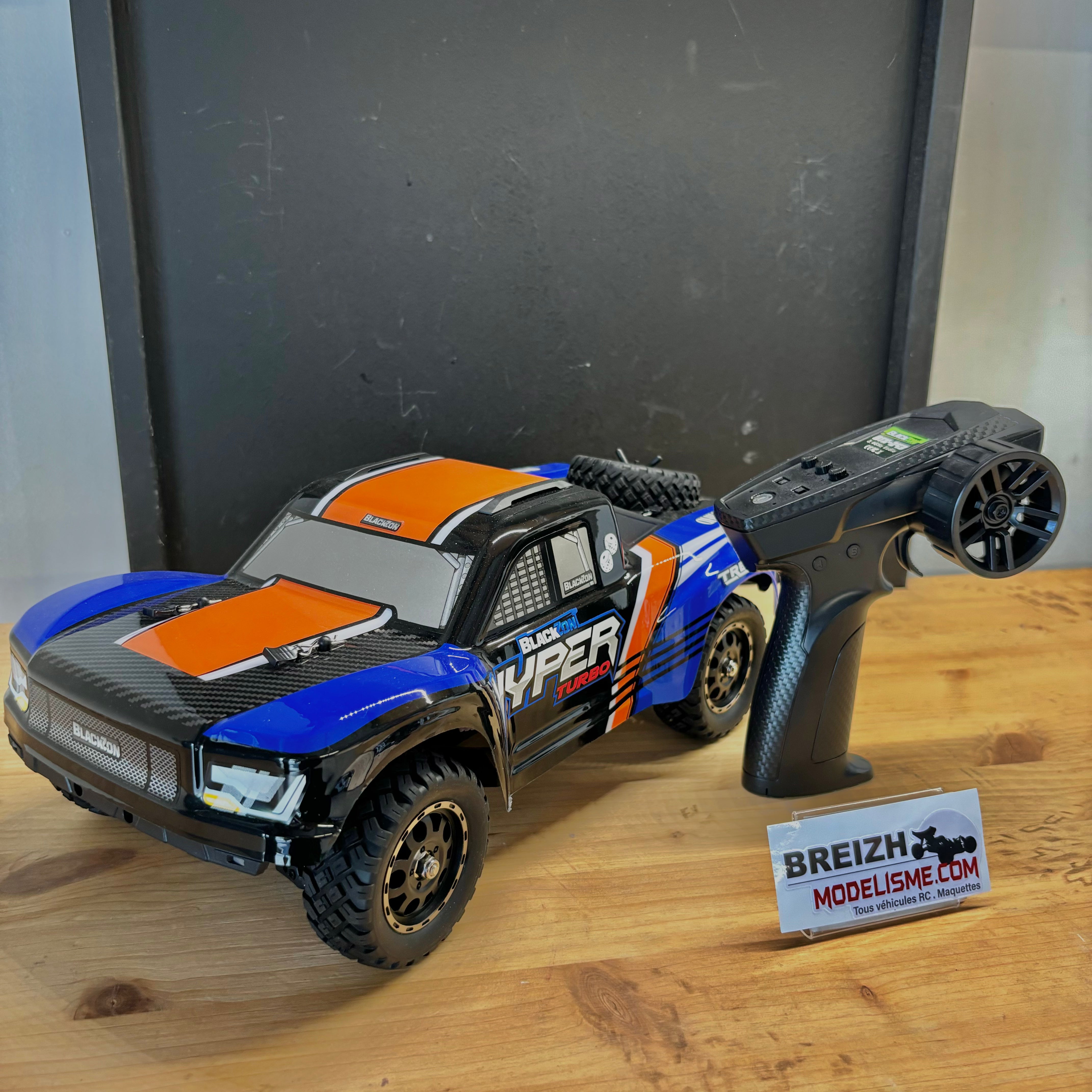 Backzon Vyper 1/16 brushless 45km/h lipo 2S SC Turbo 4WD RTR bleu
