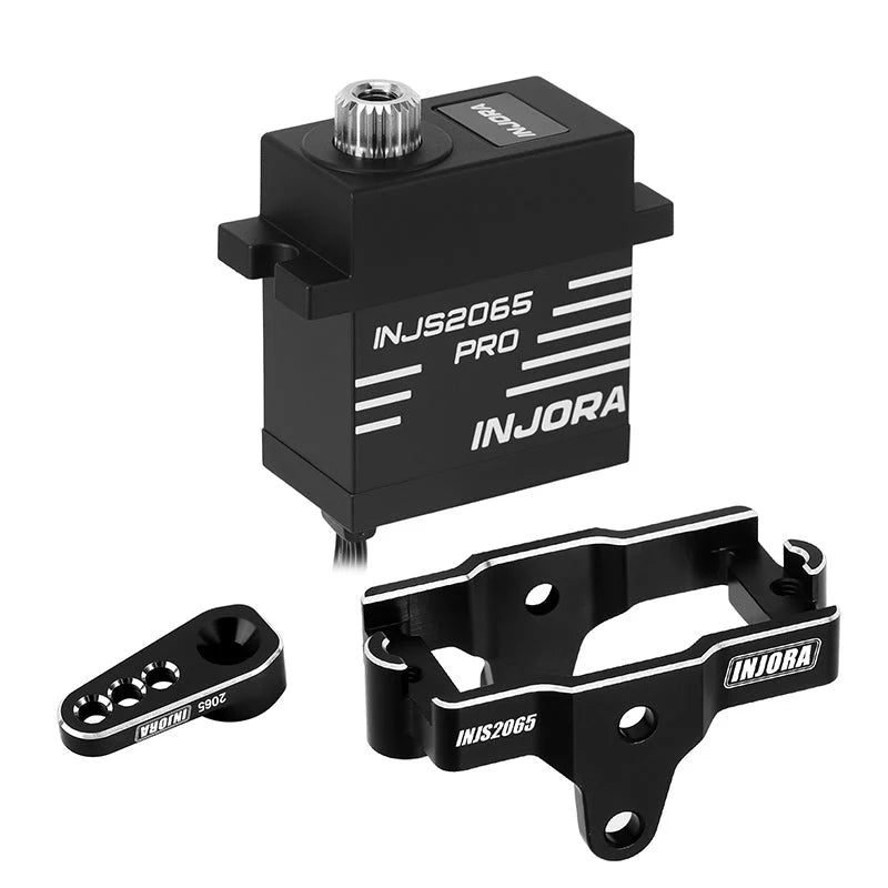 Servo Injora INJS2065 Pro 9kg avec support et klaxon pour 1/18 TRX4M