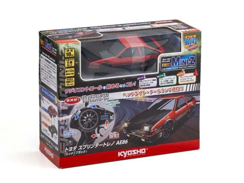 Kyosho First Mini-Z 1:28 Toyota Sprinter Trueno AE86 RD/BK - K.66613A