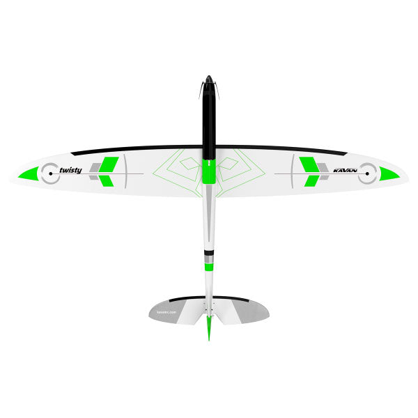 Motoplaneur planeur 3D Kavan TWISTY 1512mm vert - Breizh Modélisme.
