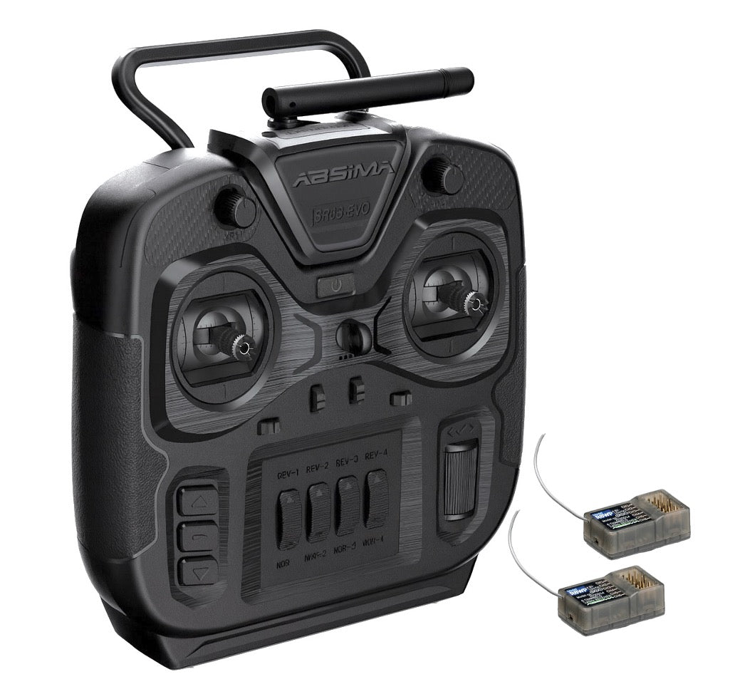 Radiocommande à 6 voies «SR6S-EVO» 2,4 GHz + récepteur RX - 2000023 - Breizh Modélisme.