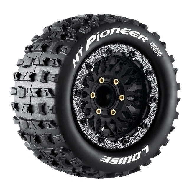 2 Pneus et jantes Louise MT-PIONEER Traxxas Maxx Soft Black (MFT) LT3308SX