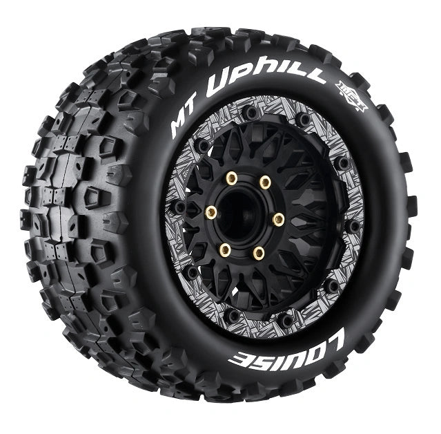 2 Pneus et jantes Louise MT-UPHILL Traxxas Maxx Soft Black (MFT) LT3309SX