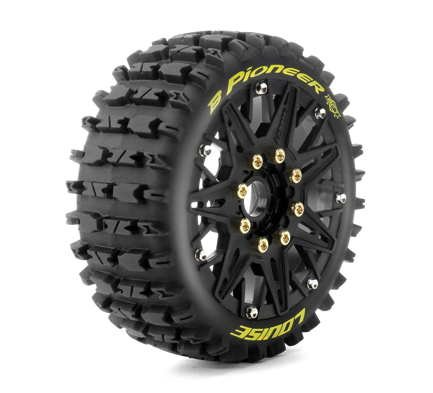 2 Pneus et jantes B-PIONEER 1/8 Buggy Soft MFT (Hexagonal amovible 17 mm) - LT3363SB