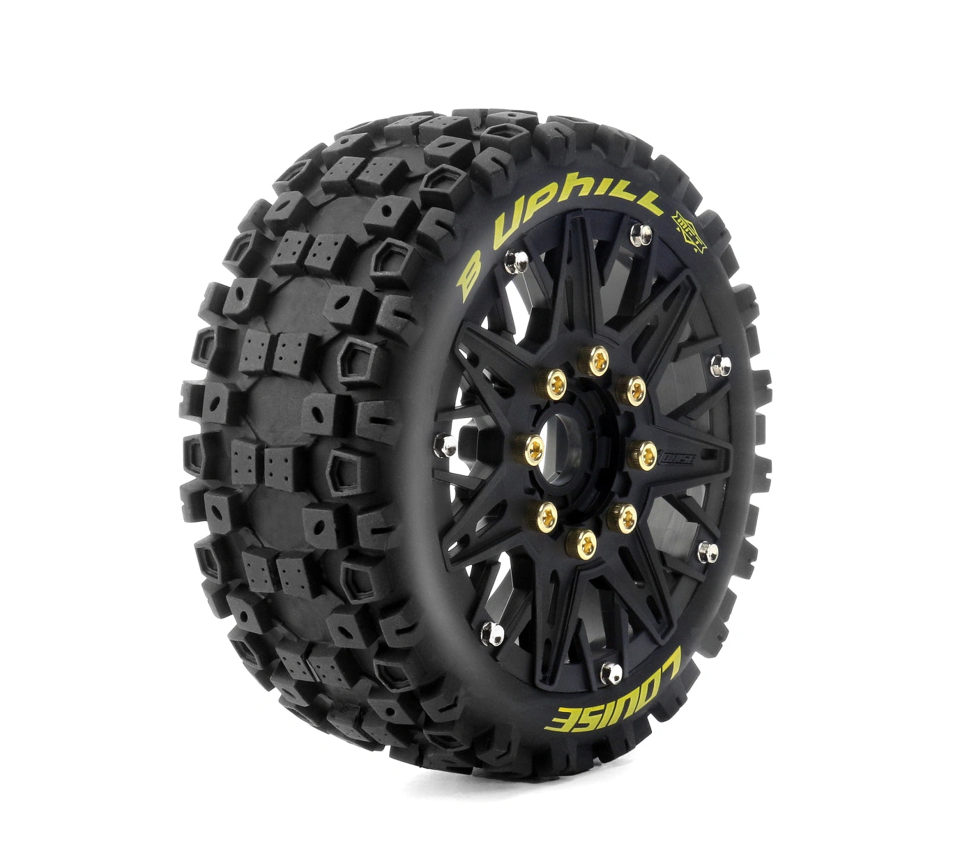 2 Pneus et jantes B-UPHILL 1/8 Buggy Soft MFT (Hexagonal amovible 17 mm) - LT3364SB
