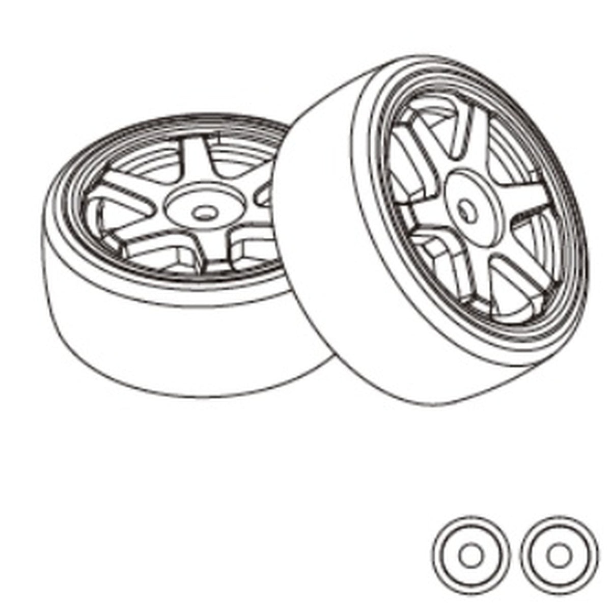Pneus drift MJX (2 pcs) - 1415C