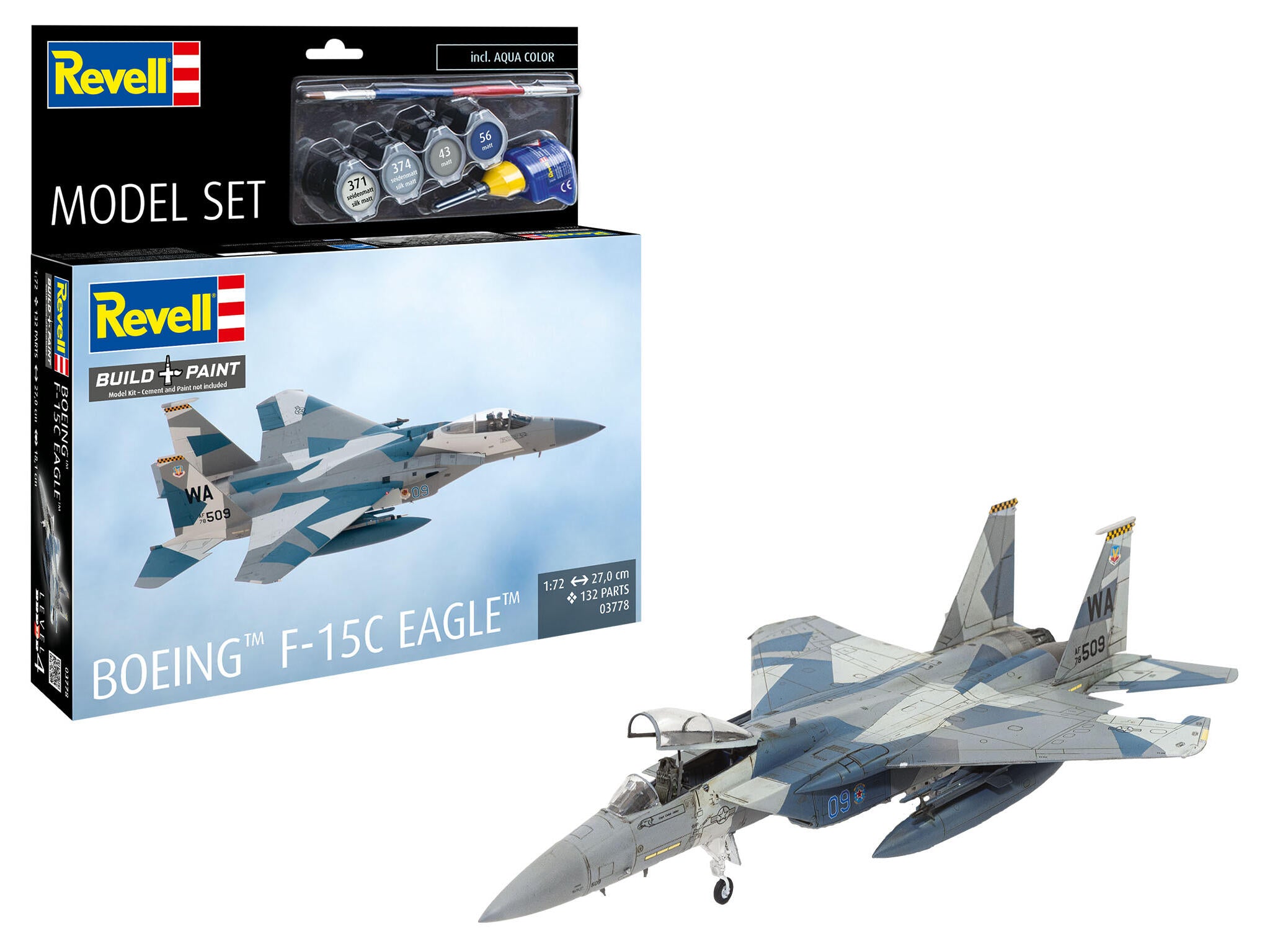 Maquette avion Revell 63778 Boeing F-15C Eagle avec accessoires de base