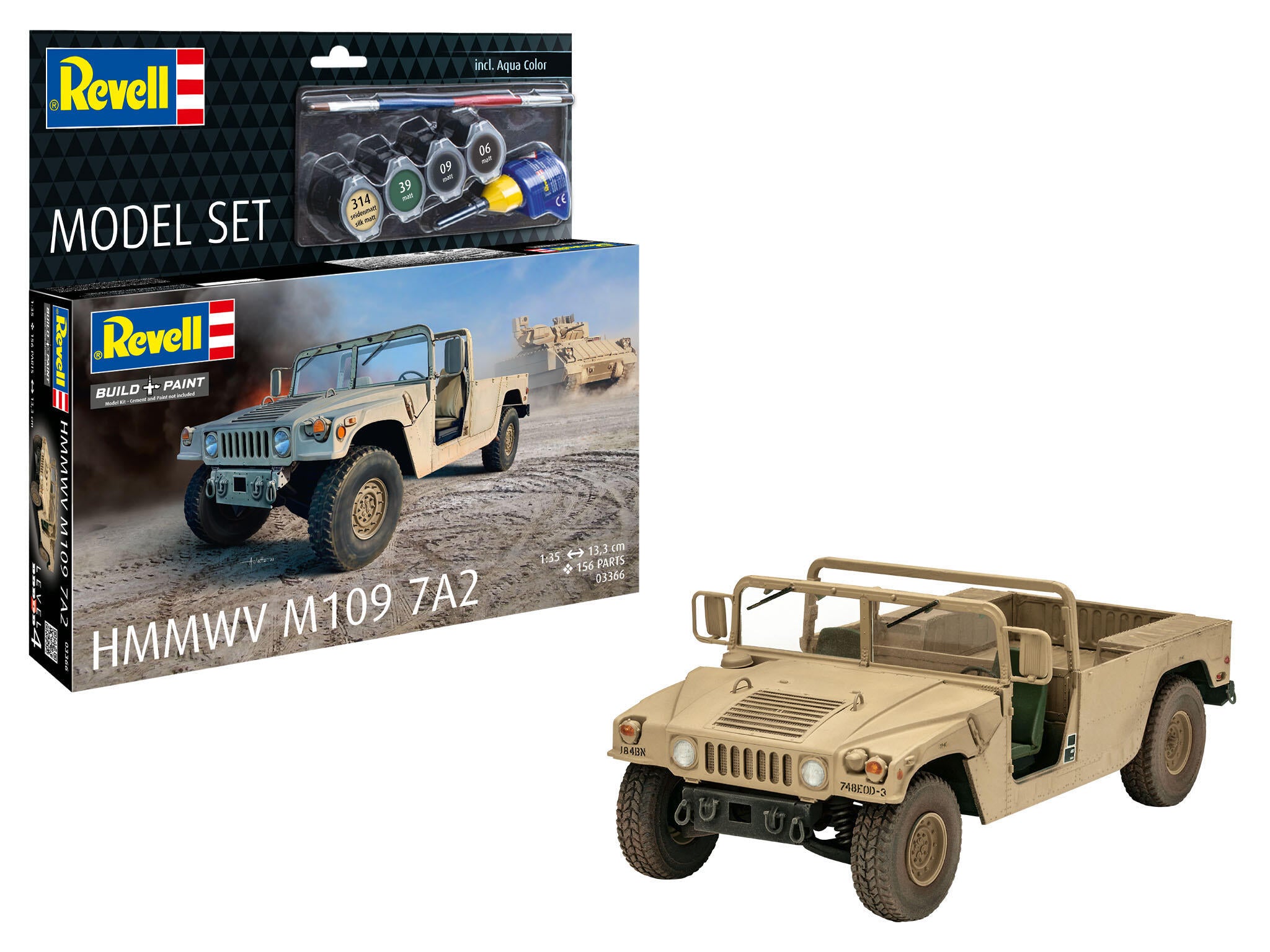 Maquette militaire Revell 63366 HMMWV M1097A2 avec accessoires de base