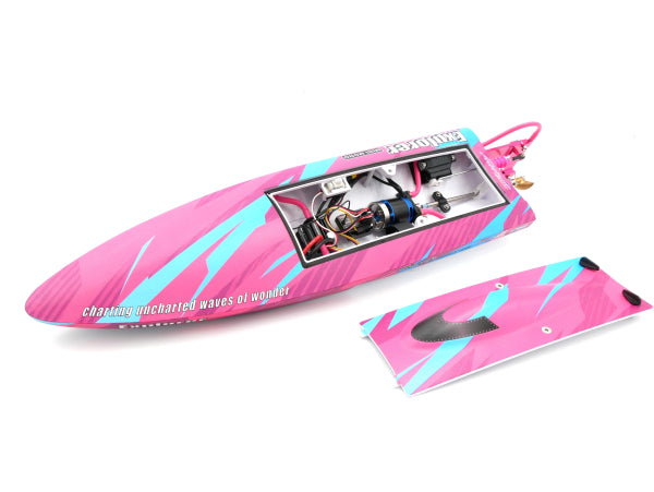 Bateau radiocommandé TFL Hobby 1158 Brushless Explorer Mono RTR - rose - Breizh Modélisme.