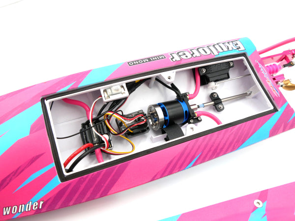 Bateau radiocommandé TFL Hobby 1158 Brushless Explorer Mono RTR - rose - Breizh Modélisme.
