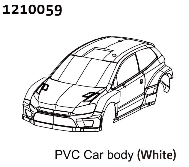 Carrosserie 1/12 Demon Rally Absima bleue/jaune + autocollants - 1210059