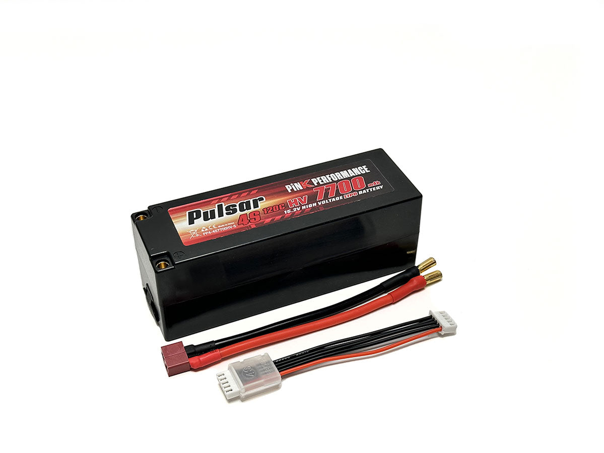 Batterie lipo Pulsar 4S Bashing 15,2V 7700mAh - PP4-4S7700HV-5 - Breizh Modélisme.