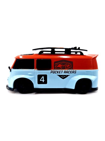 Pocket Racer Bus de course avec télécommande 1/64 - PR-X1-or