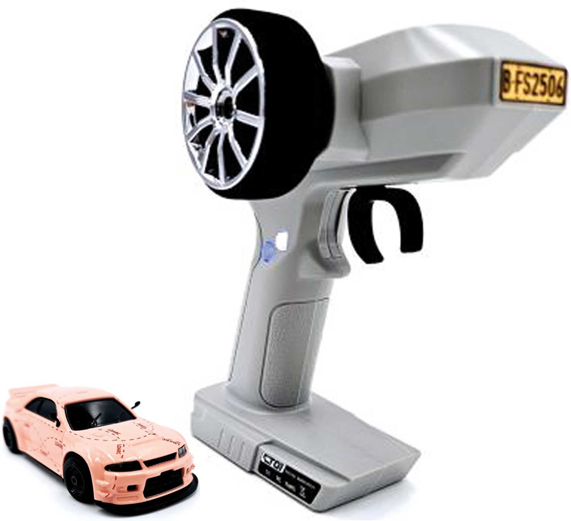 Pocket Racer Skyline rose avec télécommande 1/64 - PR-X3-pi