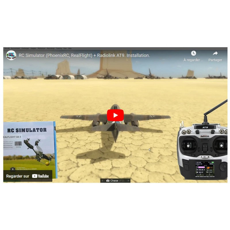 Radio Radiolink AT9S Pro 10/12 voies (Mode 1) avec récepteur R9DS