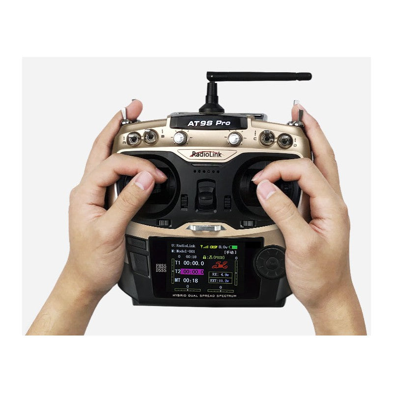 Radio Radiolink AT9S Pro 10/12 voies (Mode 1) avec récepteur R9DS