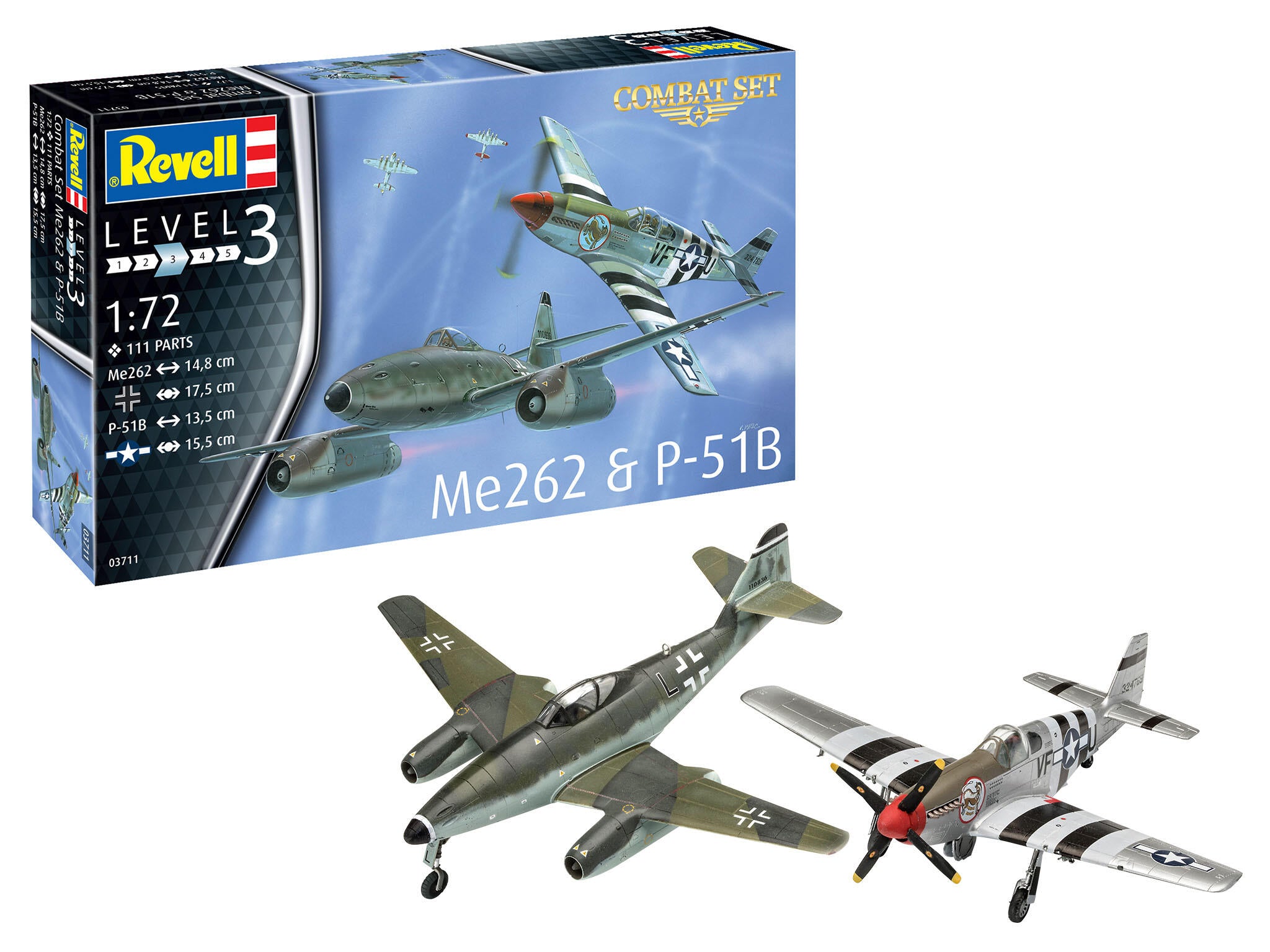 Maquette avion Revell 03711 Set combat ME262 & P-51B