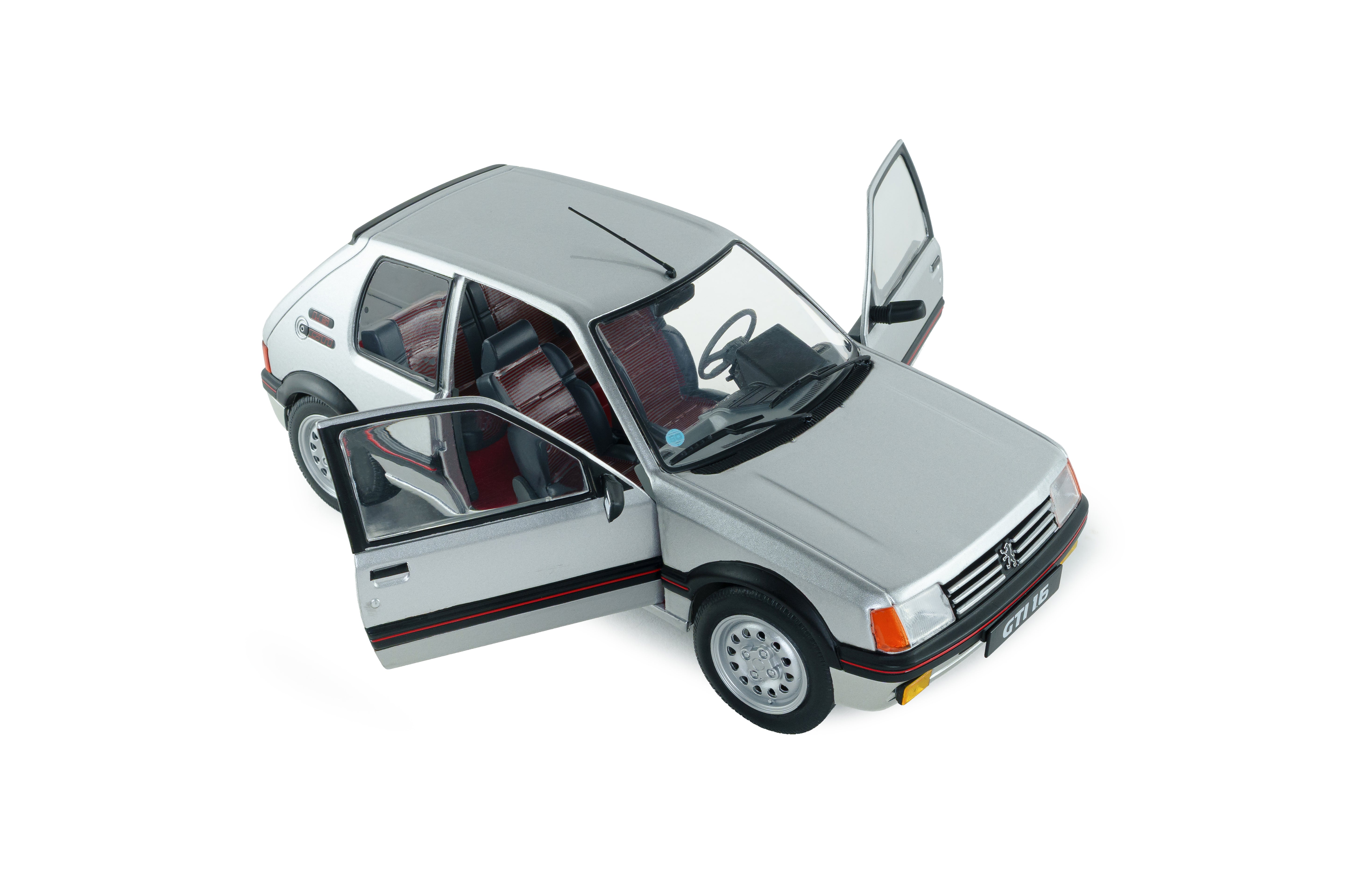 Solido S1801718 miniature collection 1/18 Peugeot 205 GTI 1,6l MK1 gris futura 1989 - Breizh Modélisme.