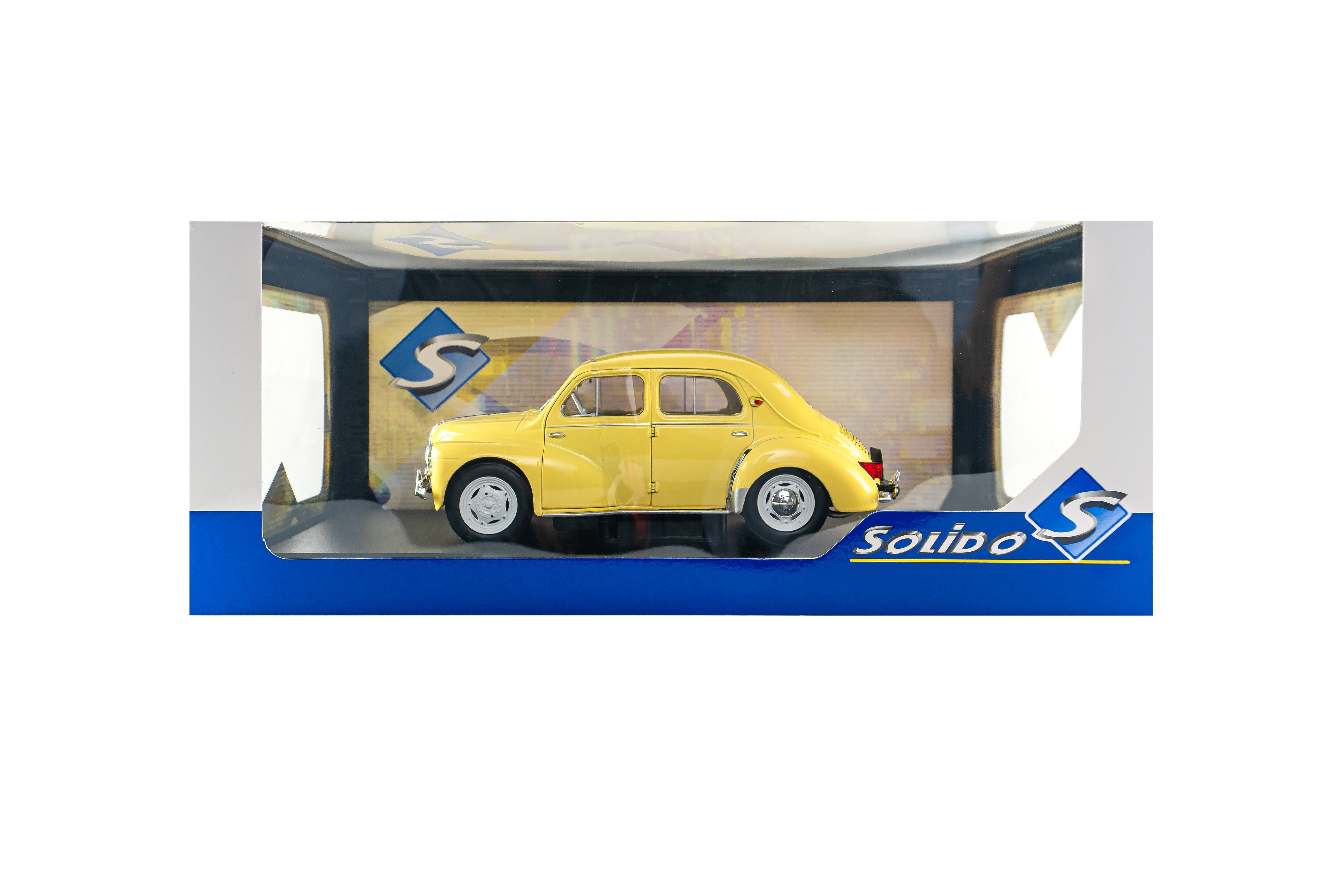 Solido S1806607 Voiture miniature collection 1/18 Renault 4CV Beige (Jaune Infante) 162 1961