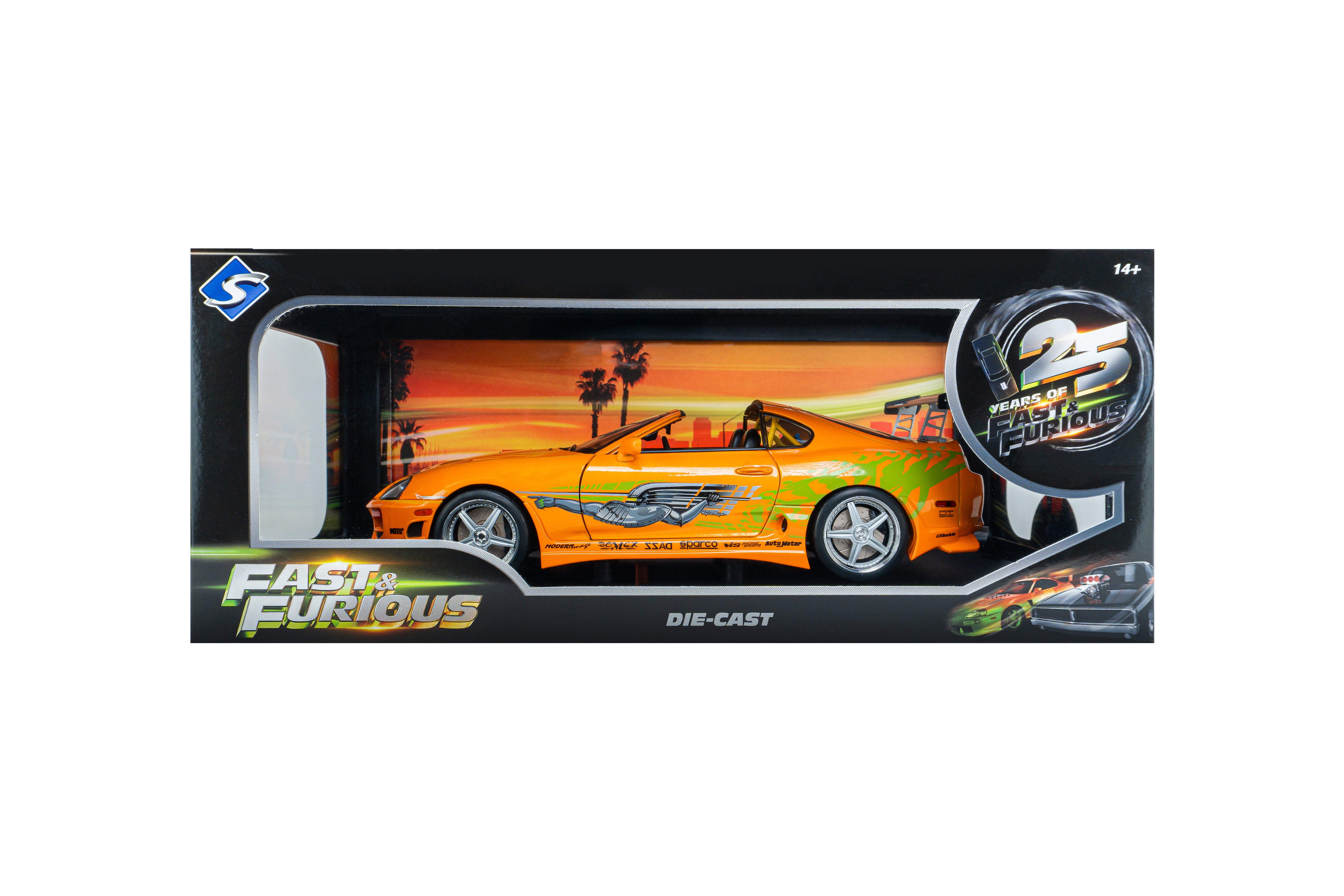 Solido S1807609A Voiture miniature collection 1/18 Toyota Supra Mk4 (A80) Fast and Furious 1 - Breizh Modélisme.