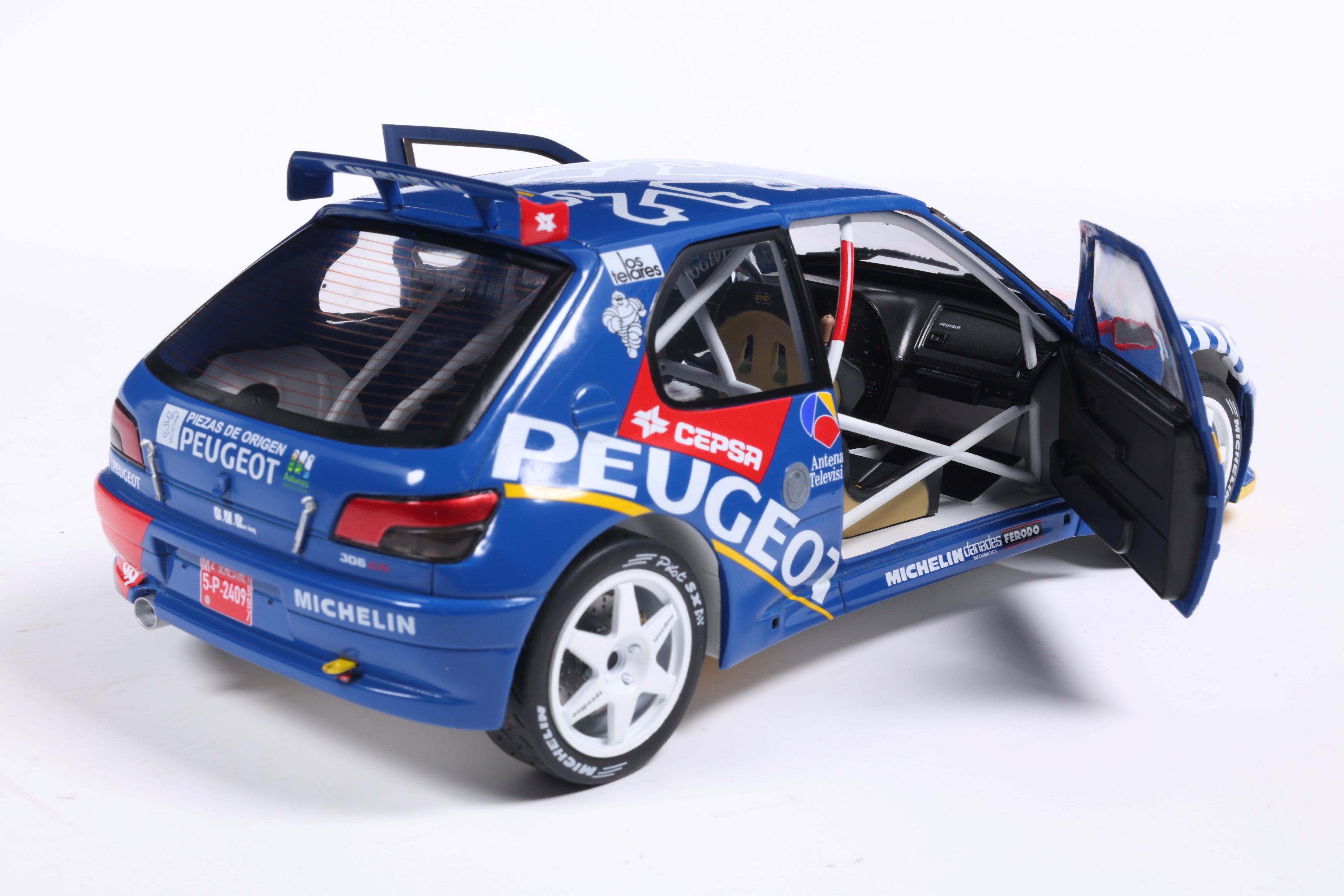 Solido S1808309 Voiture miniature collection 1/18 Peugeot 306 Maxi No 2 Ascona Aviles 1997