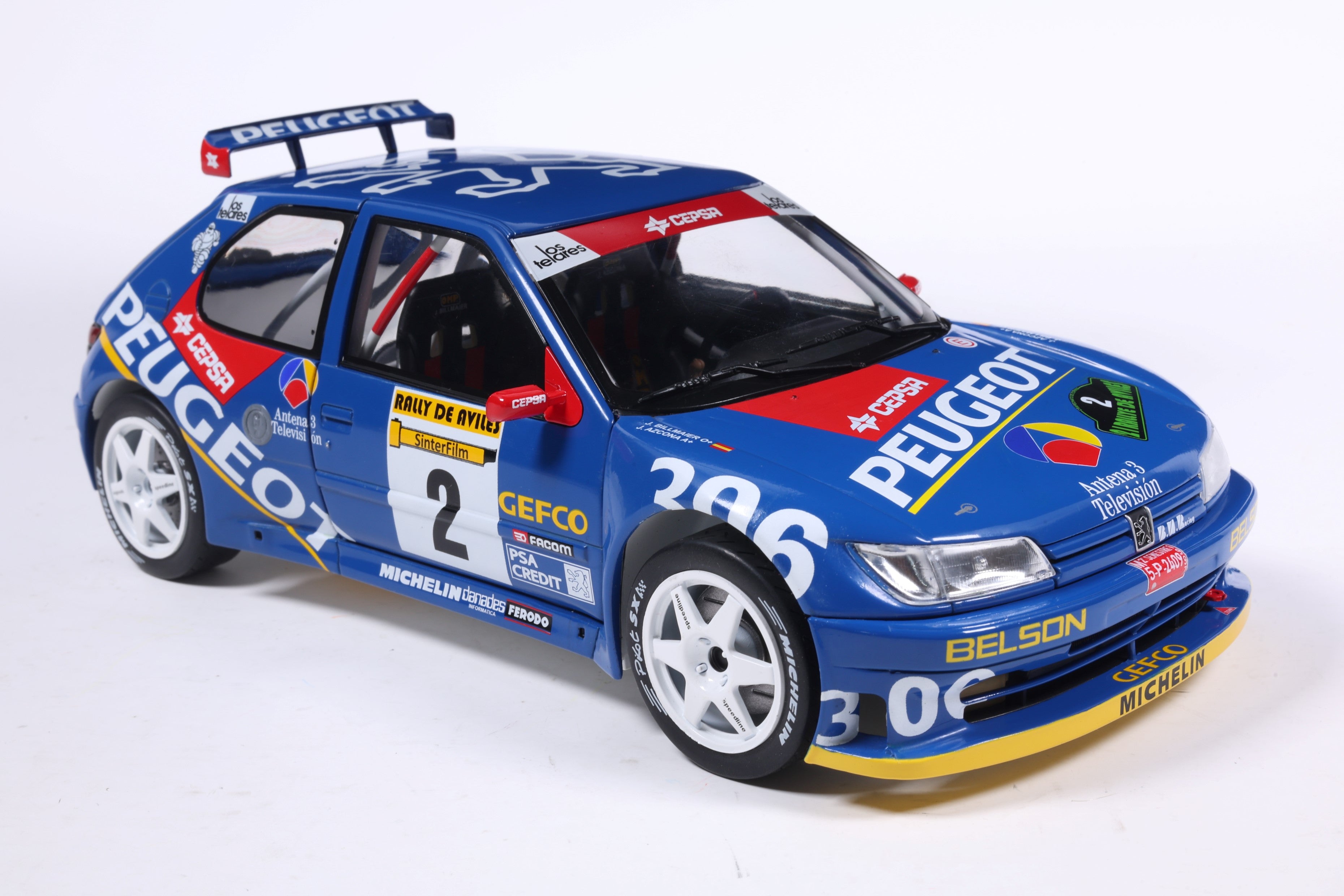 Solido S1808309 Voiture miniature collection 1/18 Peugeot 306 Maxi No 2 Ascona Aviles 1997