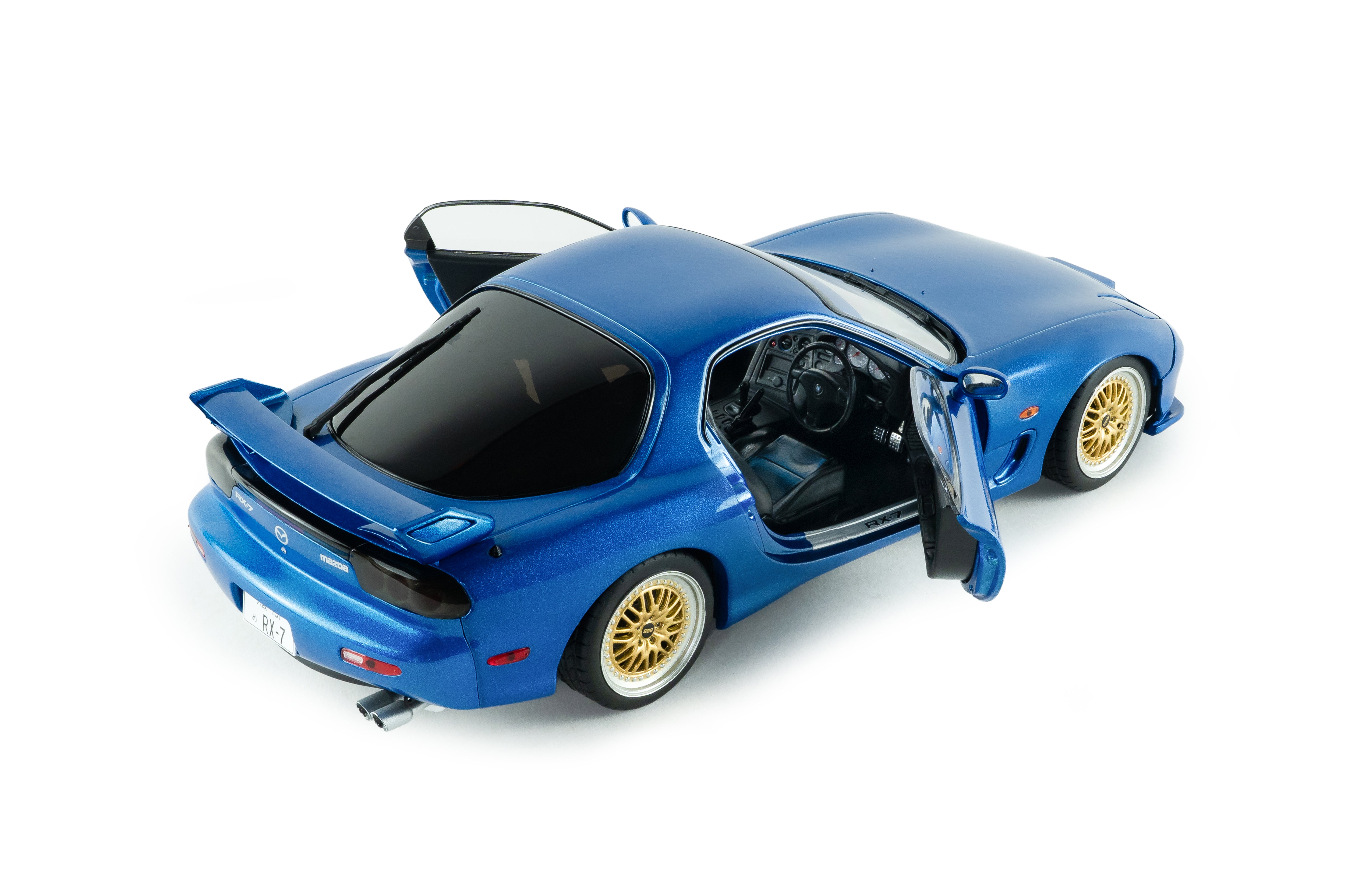 Solido S1810611 Voiture miniature collection 1/18 Mazda RX7 FD3S Innocent bleu MICA 1999 - Breizh Modélisme.