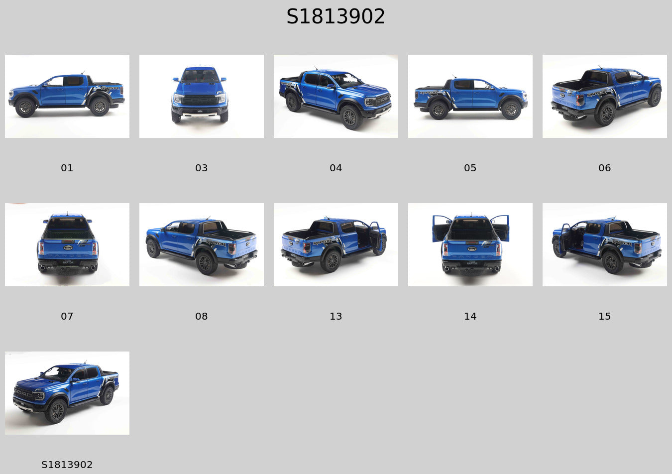 Solido S1813902 Voiture miniature collection 1/18 Ford Ranger Raptor – bleu Raptor – 2024