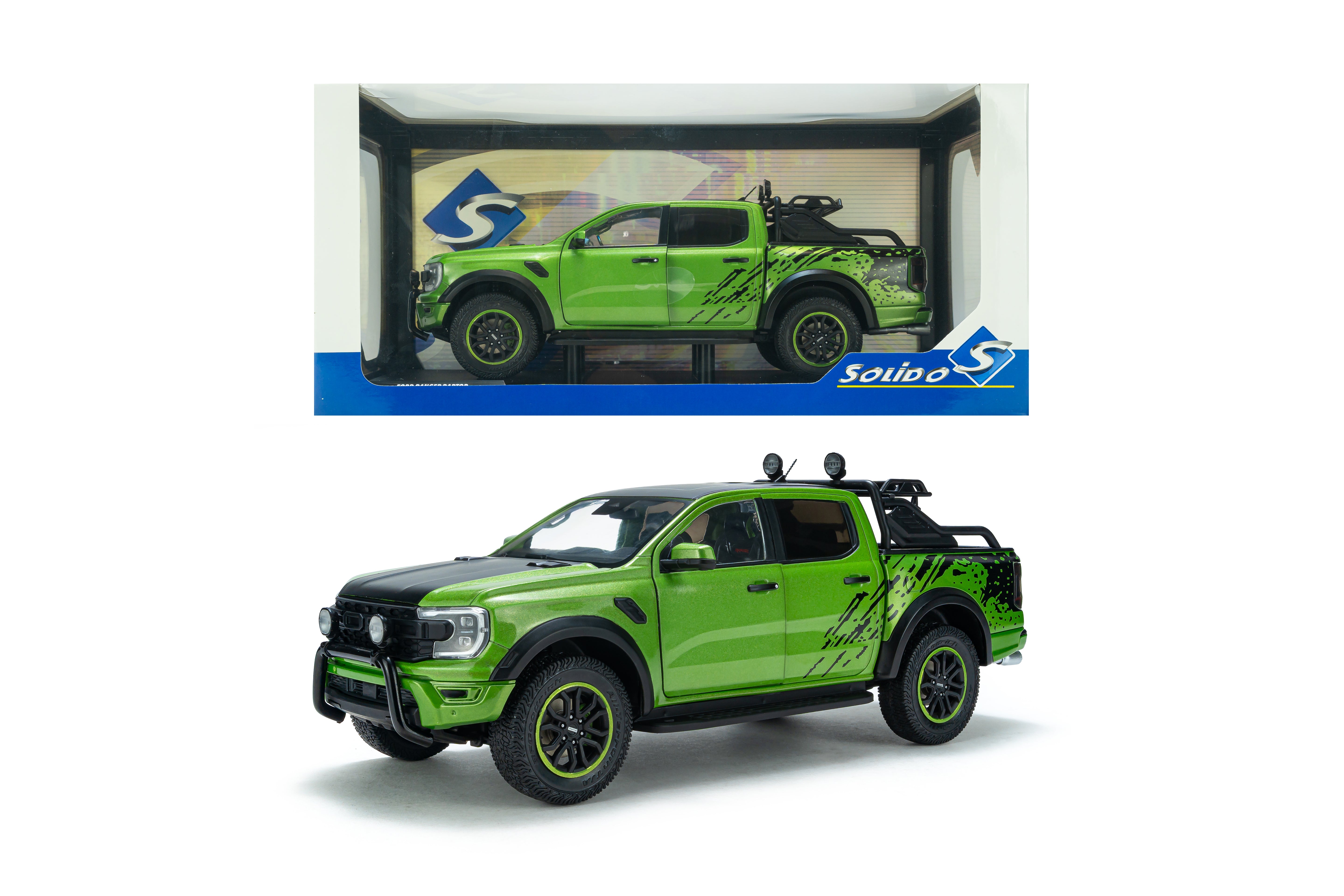Solido S1813903 Voiture miniature collection 1/18 Ford Ranger Raptor Metallic vert 2024
