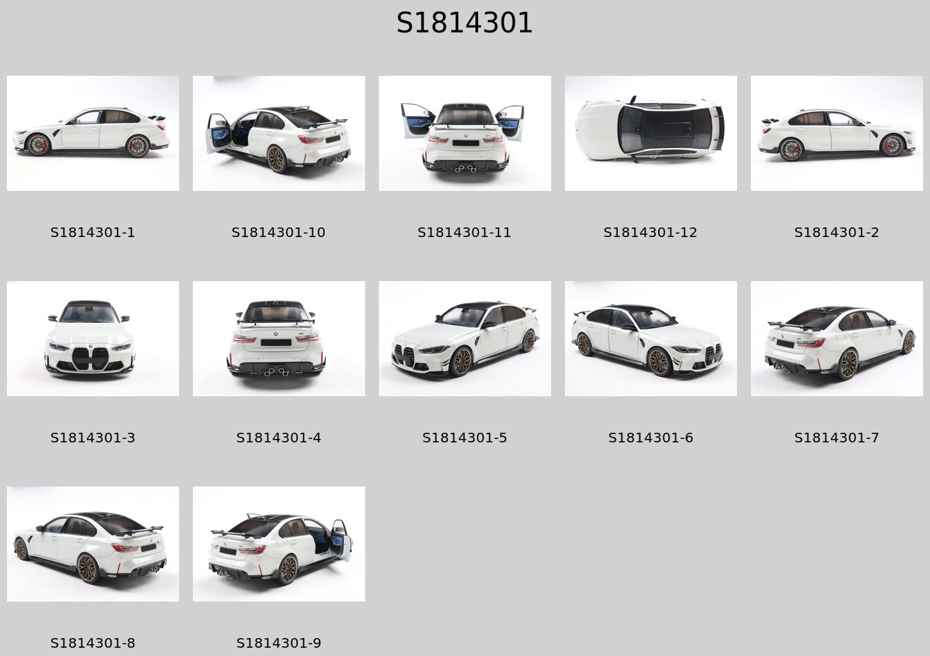 Solido S1814301 Voiture miniature collection 1/18 BMW M3 Performance parts – Alpineweiss uni – 2024