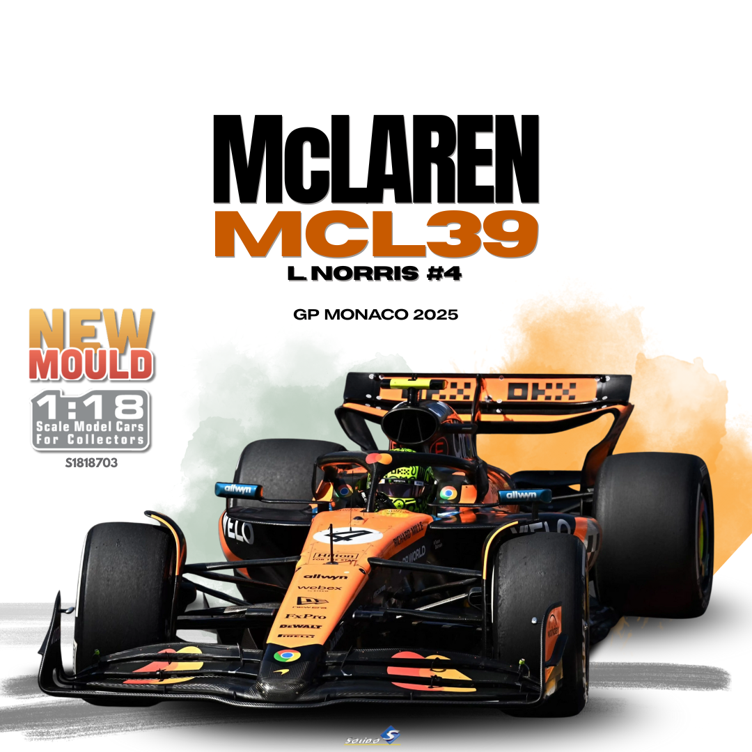 Solido S1818703 Voiture miniature collection 1/18 McLaren MCL39 No 4 Norris Monaco 2025