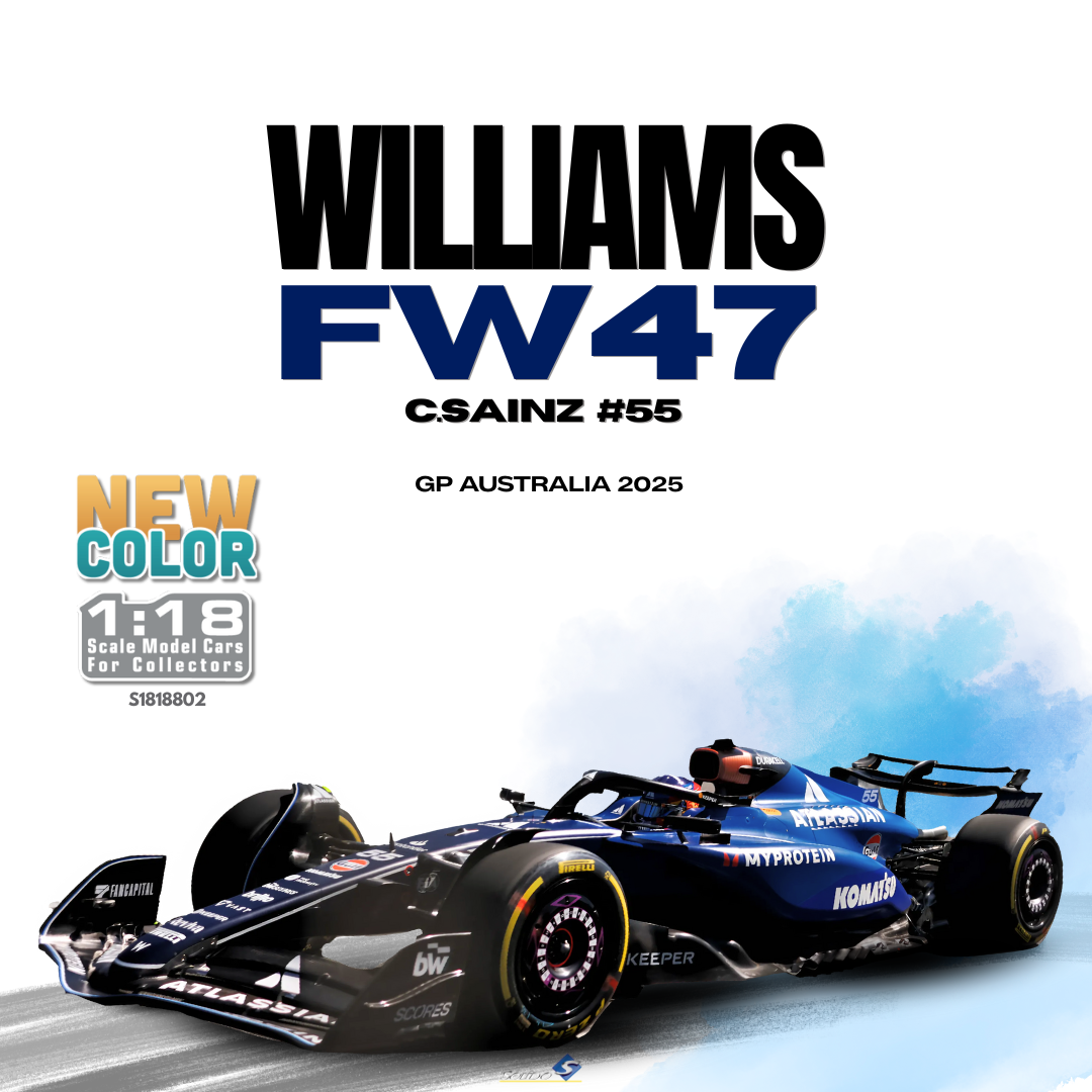 Solido S1818802 Voiture miniature collection 1/18 Williams FW47 No 55 Sainz Australie 2025