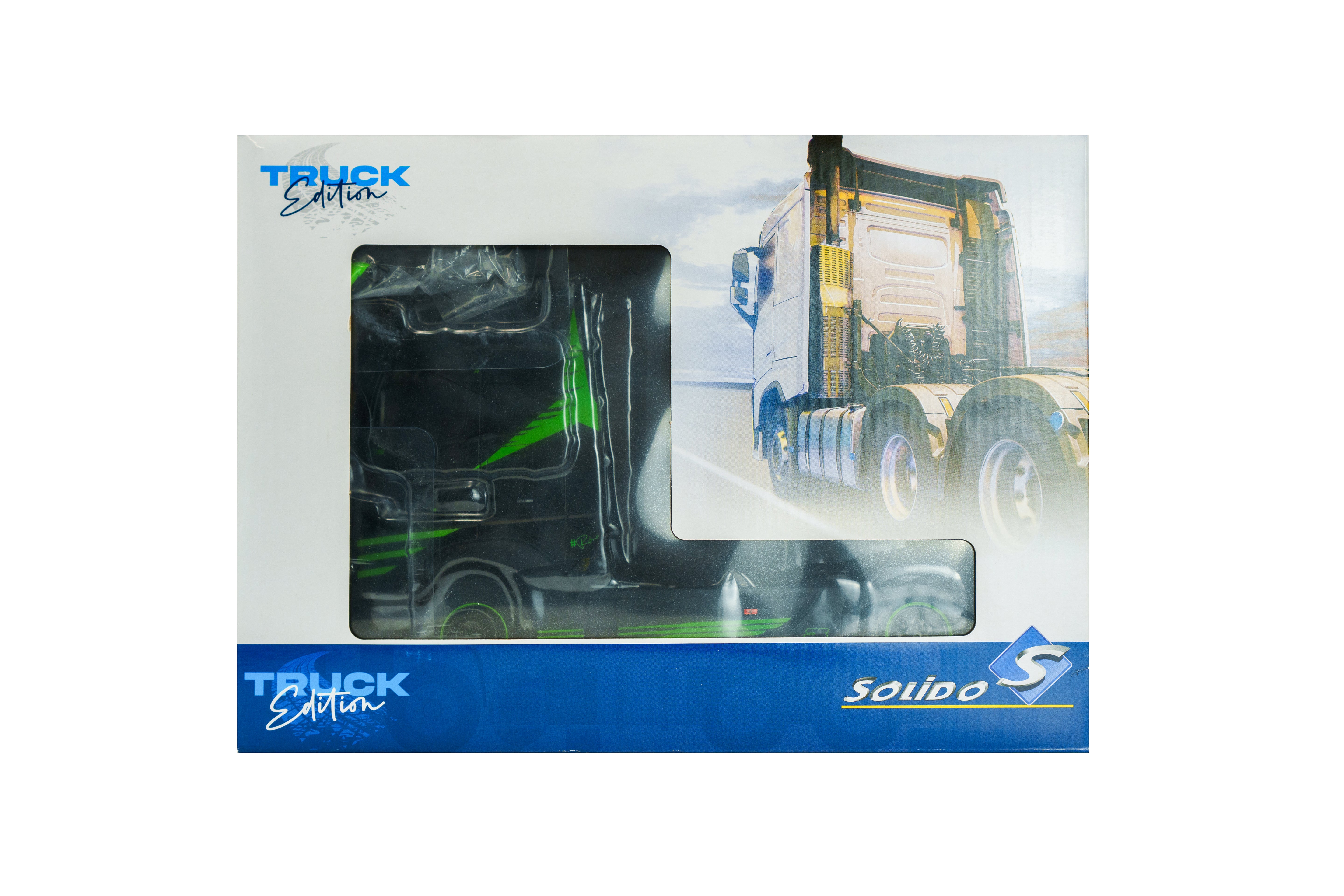 Solido S2400107 Voiture miniature collection 1/24 Volvo FH Globetrotter XL Neon vert 2023 - Breizh Modélisme.