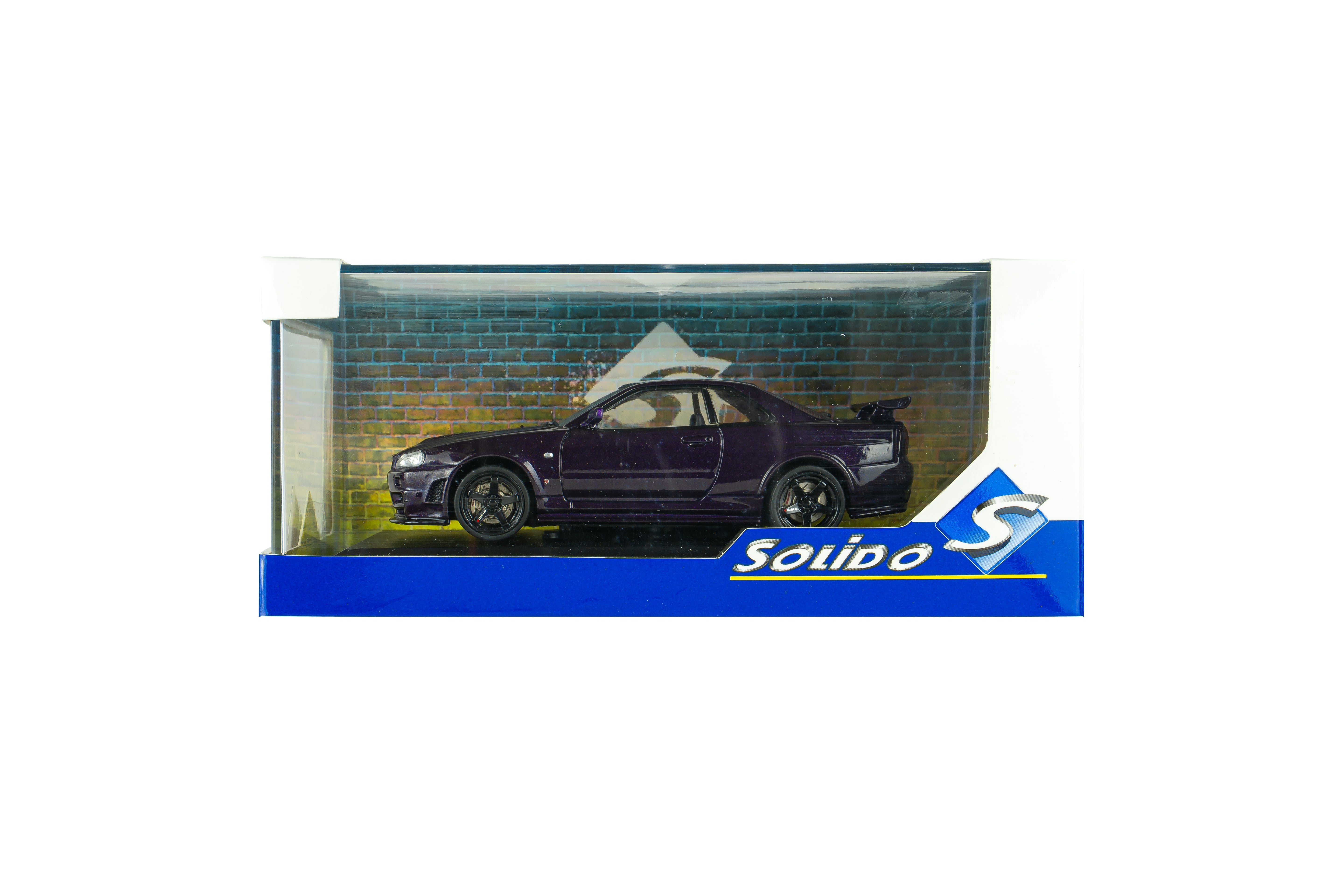 Voiture miniature 1/43 Nissan Skyline GT-R (R34) Z Tune 1999 Midnight Purple Solido S4318201