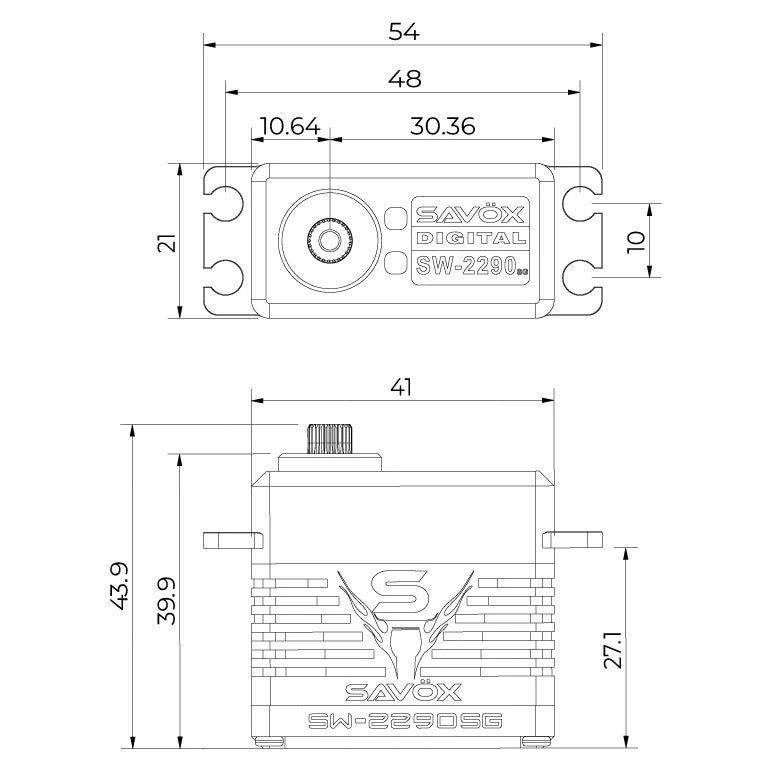 Savox Servo SW-2290SG " 70kg 0.11s 8.4V Métal"