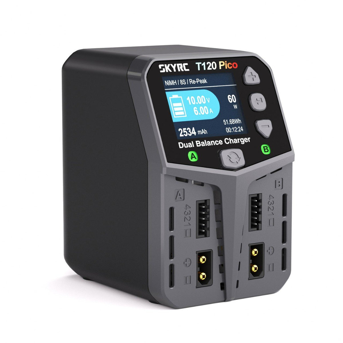 Chargeur SkyRC T120 Pico AC LiPo 2-4S 6A 2x60W - 100236-01