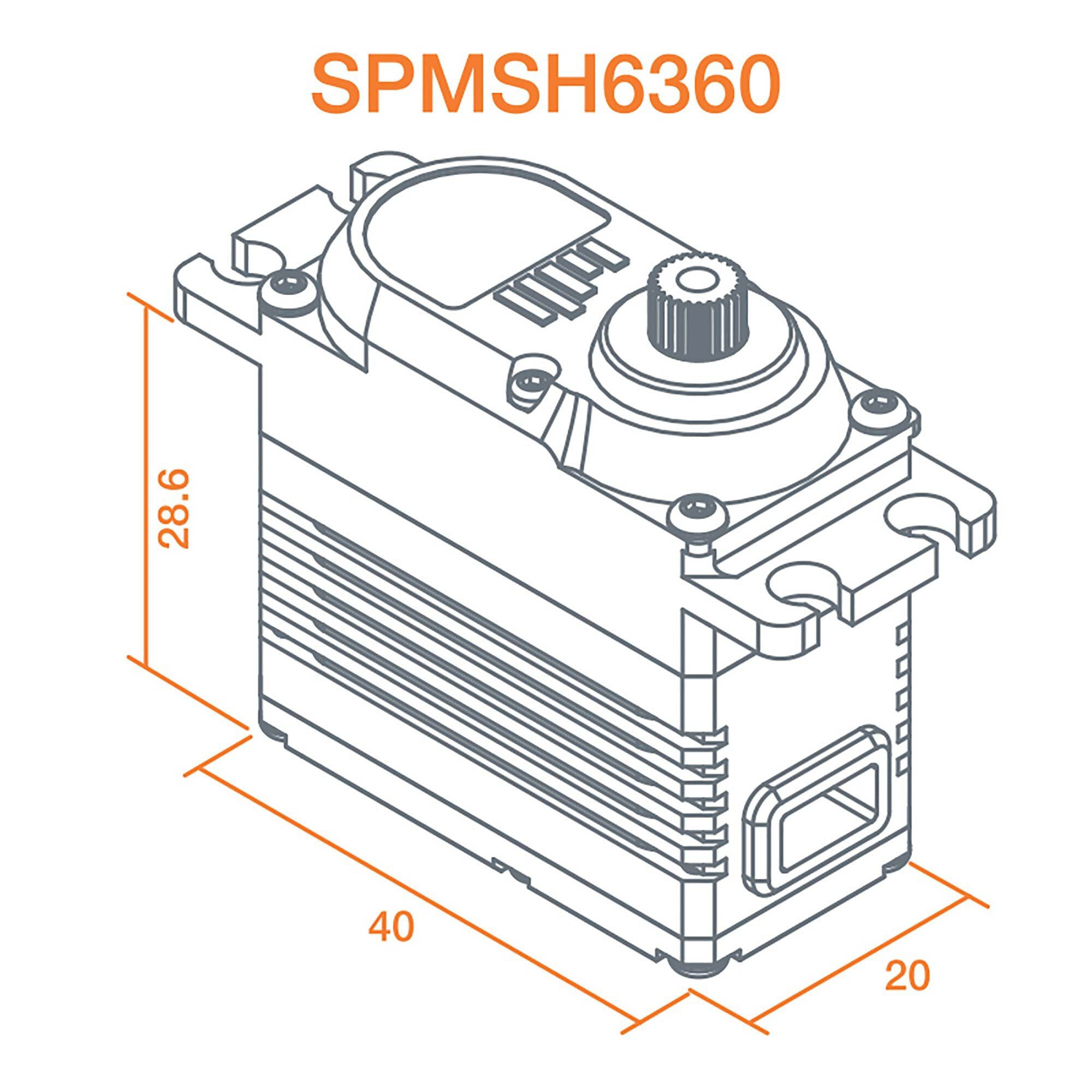 Servomoteur standard numérique brushless HV H6360 - SPMSH6360 - Breizh Modélisme.