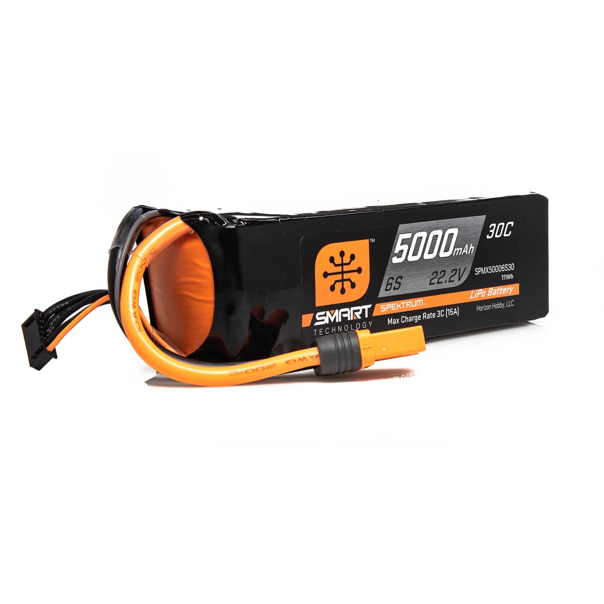 Batterie LiPo intelligente 22,2V 5000 mAh 6S 30C IC5 - SPMX50006S30