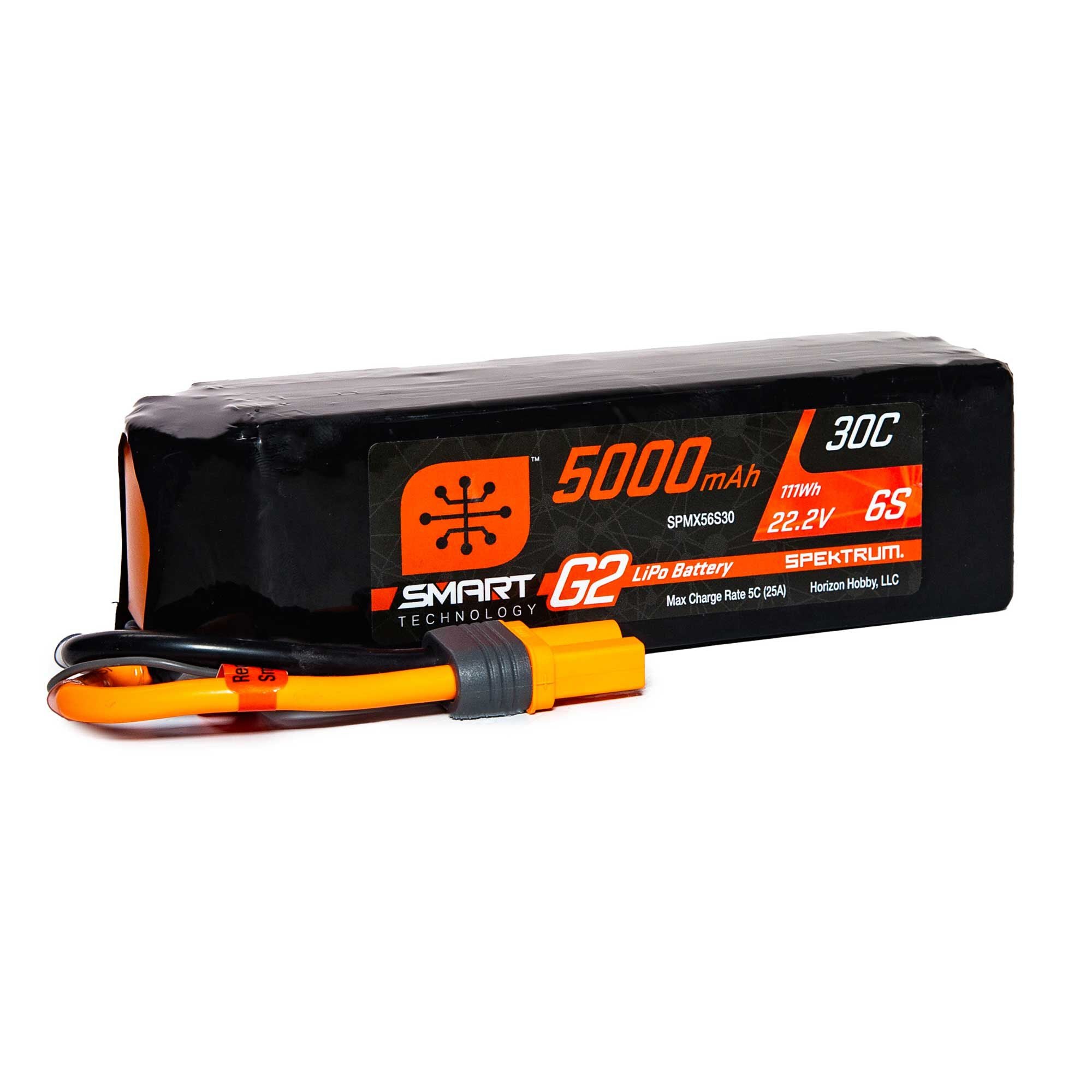 Batterie LiPo Smart G2 22,2 V 5000mAh 6S 30C IC5 Spektrum - SPMX56S30