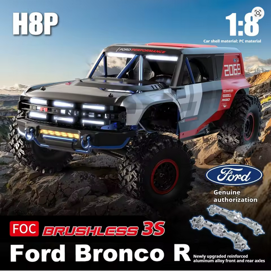MJX Hyper GO H8P 1/8 RC Crawler Brushless Ford Bronco Baja 1000