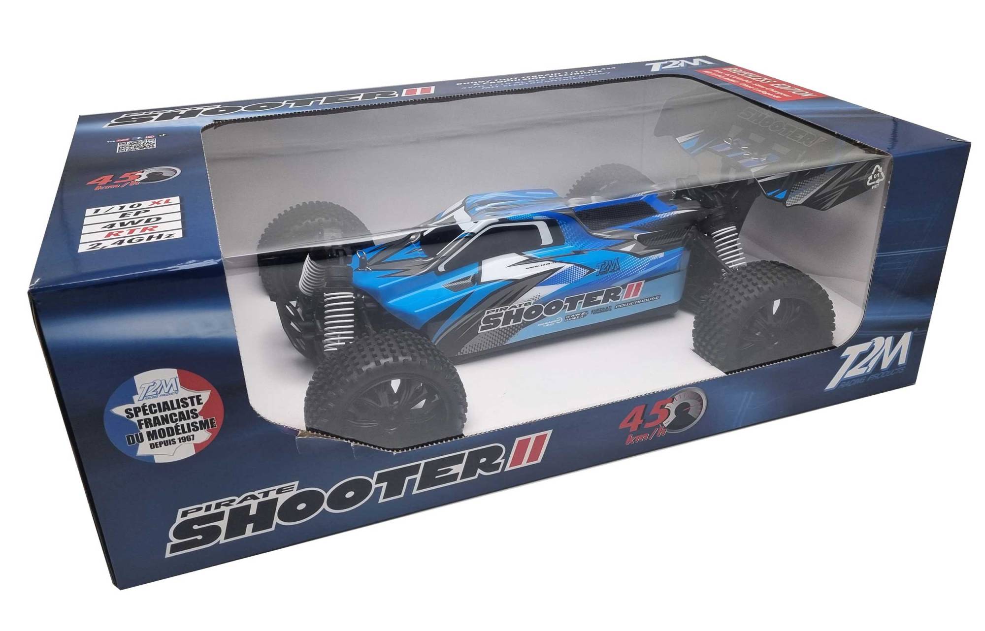 Buggy T2M Pirate Shooter V2 T4989BBU 1/10 Brushless 60km/h - Breizh Modélisme.