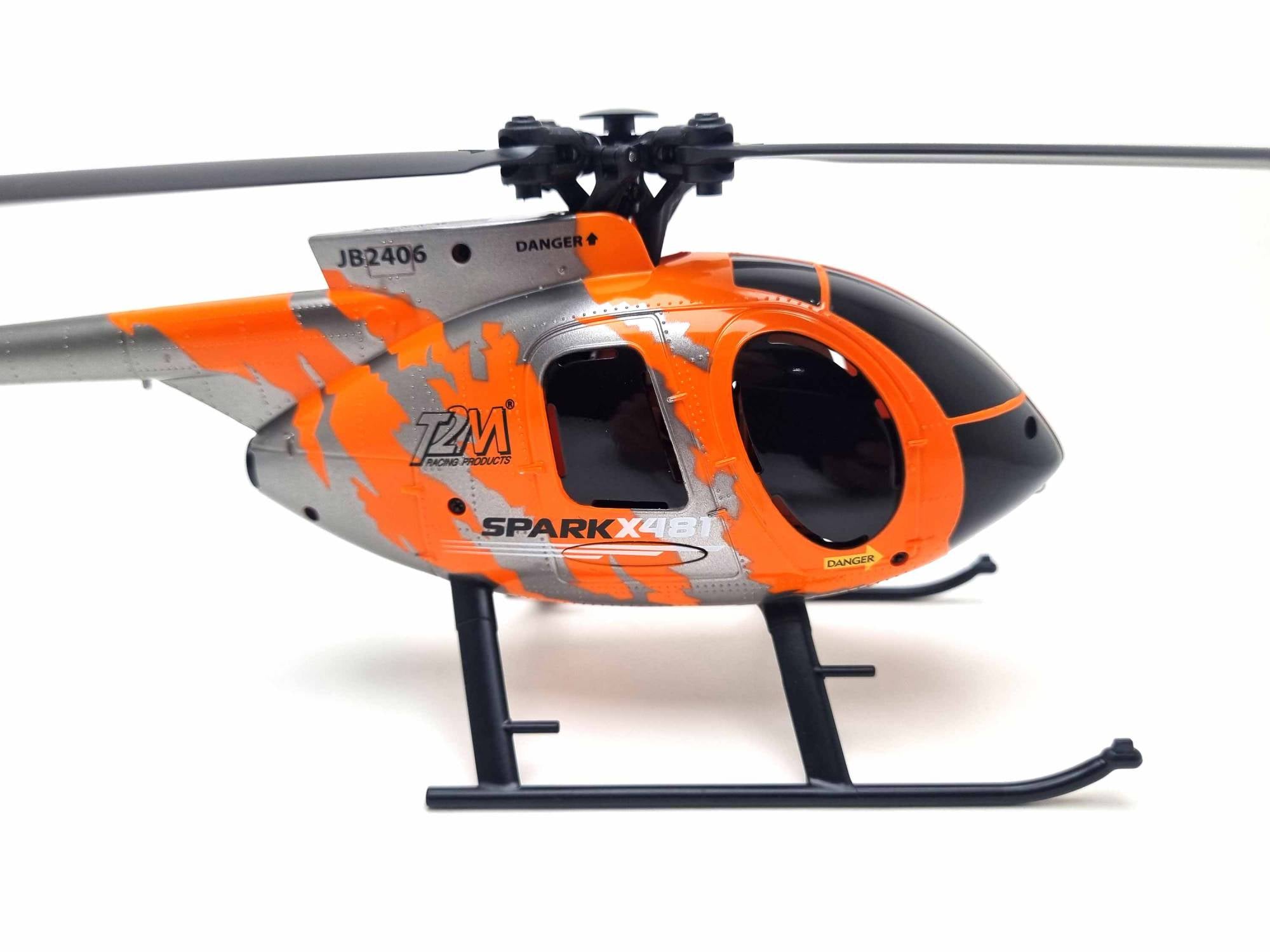 Hélicoptère RC Mono rotor T2M T5195OR Spark X481 orange - Breizh Modélisme.