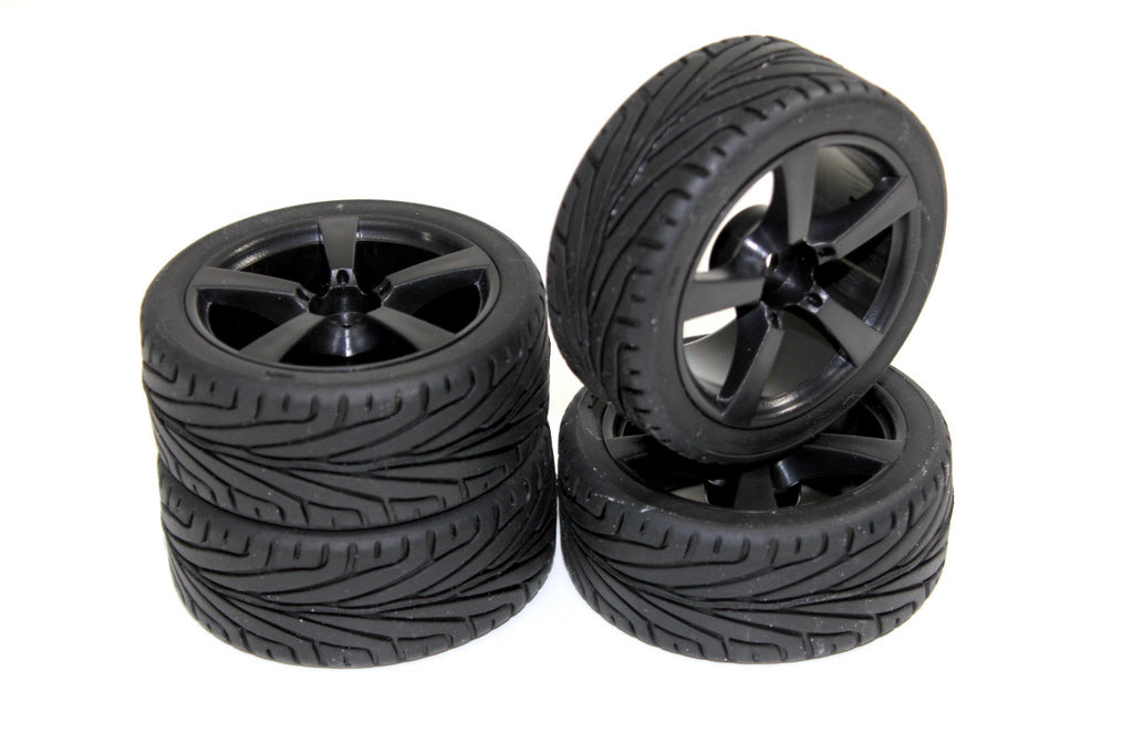 4 roues Piste "5 battons/Profile" noir 1/10 - 2510006