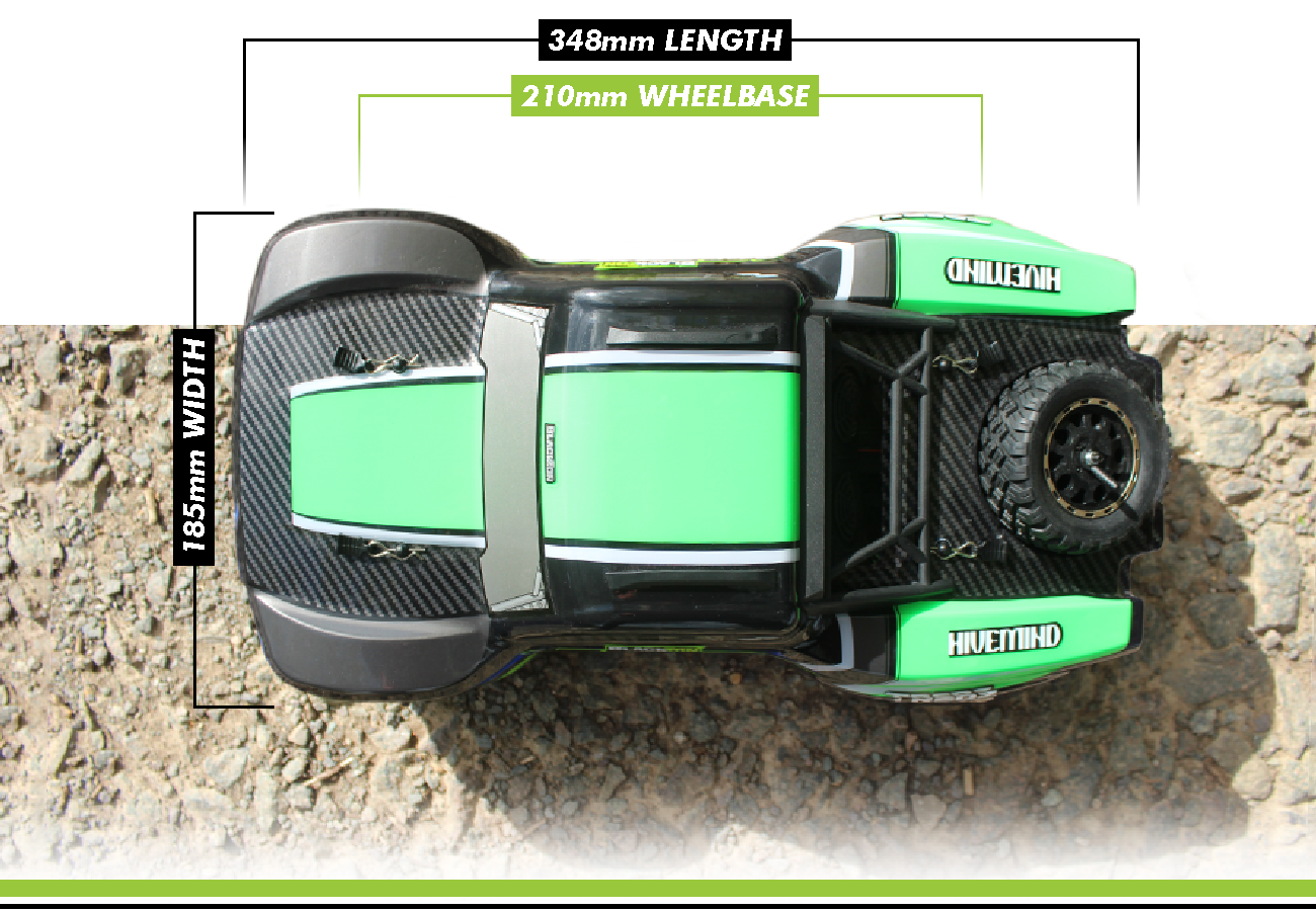 Backzon Vyper 1/16 SC 30km/h 4WD RTR verte