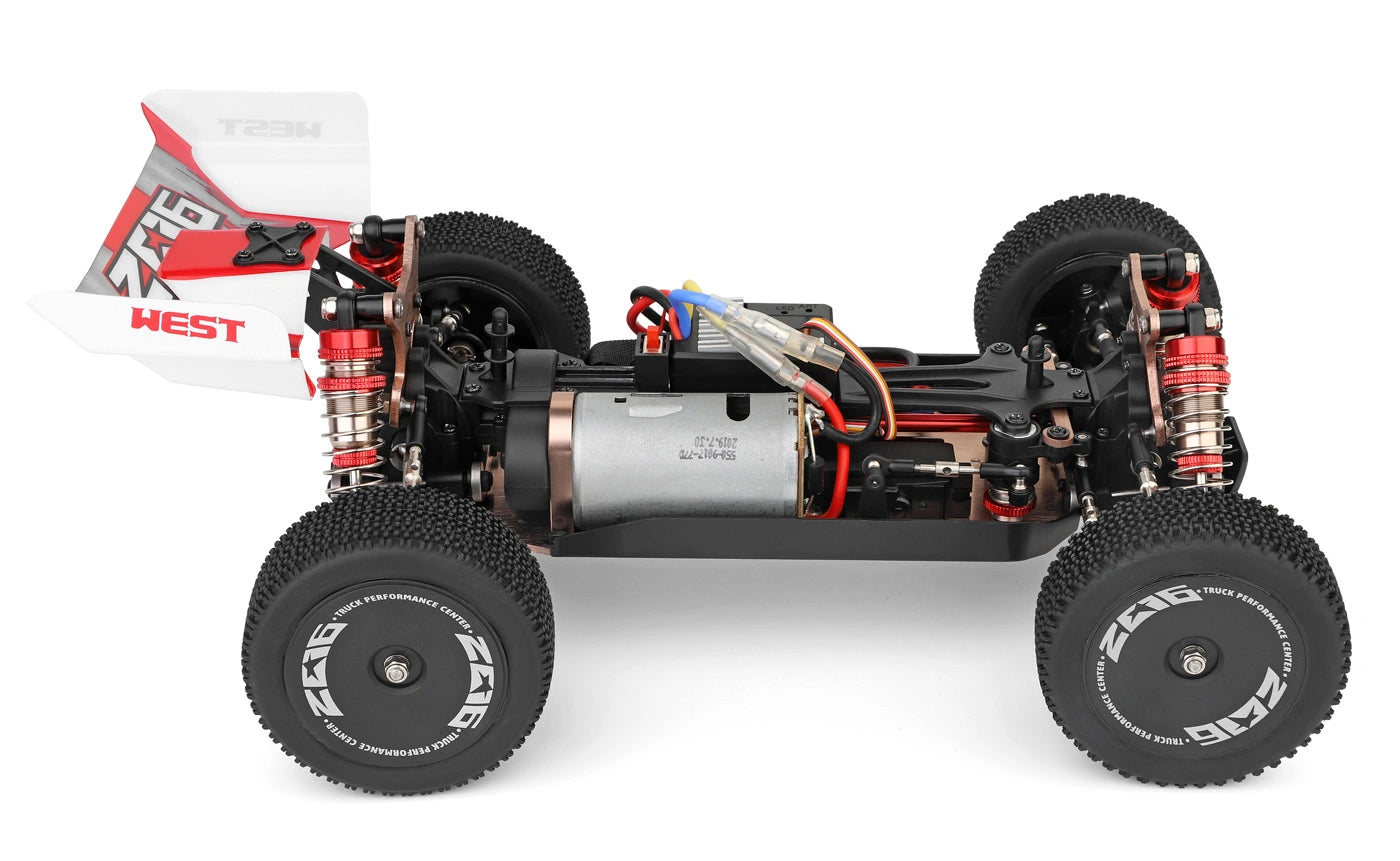 Buggy RC Wltoys 144001 RTR 1/14 - 60km/h 4WD rouge - Breizh Modélisme.