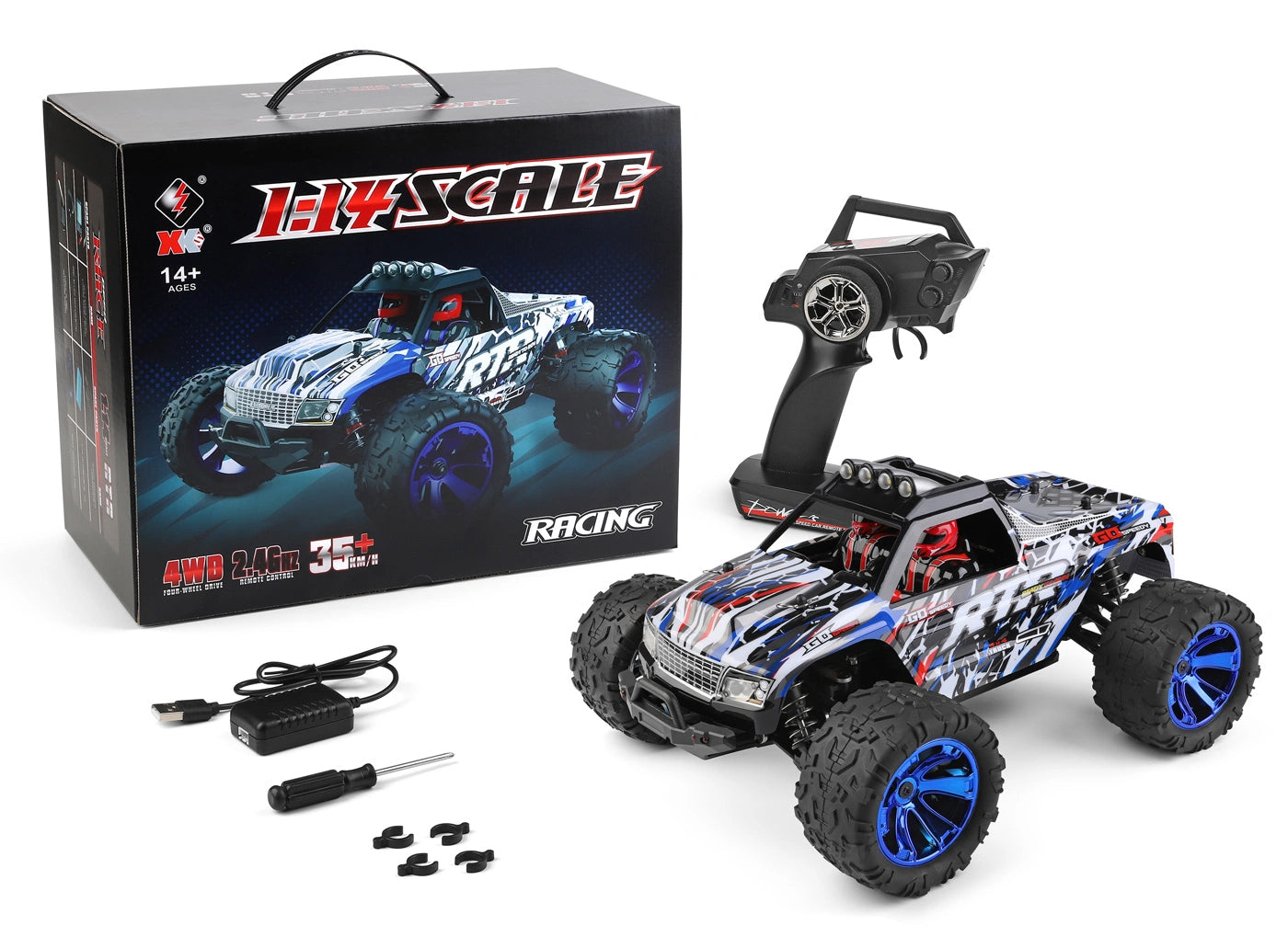 Monster Truck RC RTR 1/14 - 40km/h 4WD - 144018 - Breizh Modélisme.